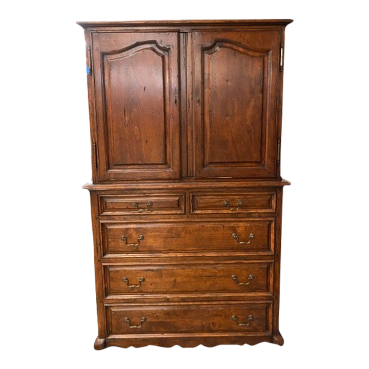 Vintage Oak Linen Press Chairish