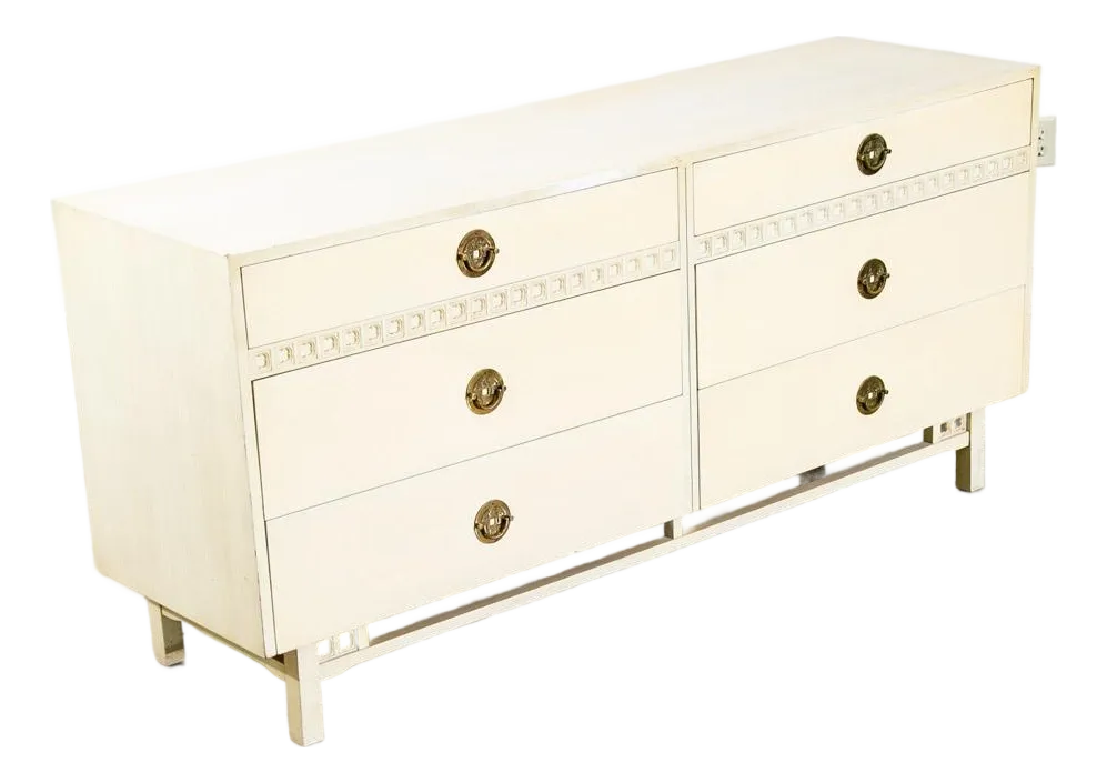 modern solid wood dresser Atten 4-Drawer Wide Dresser
