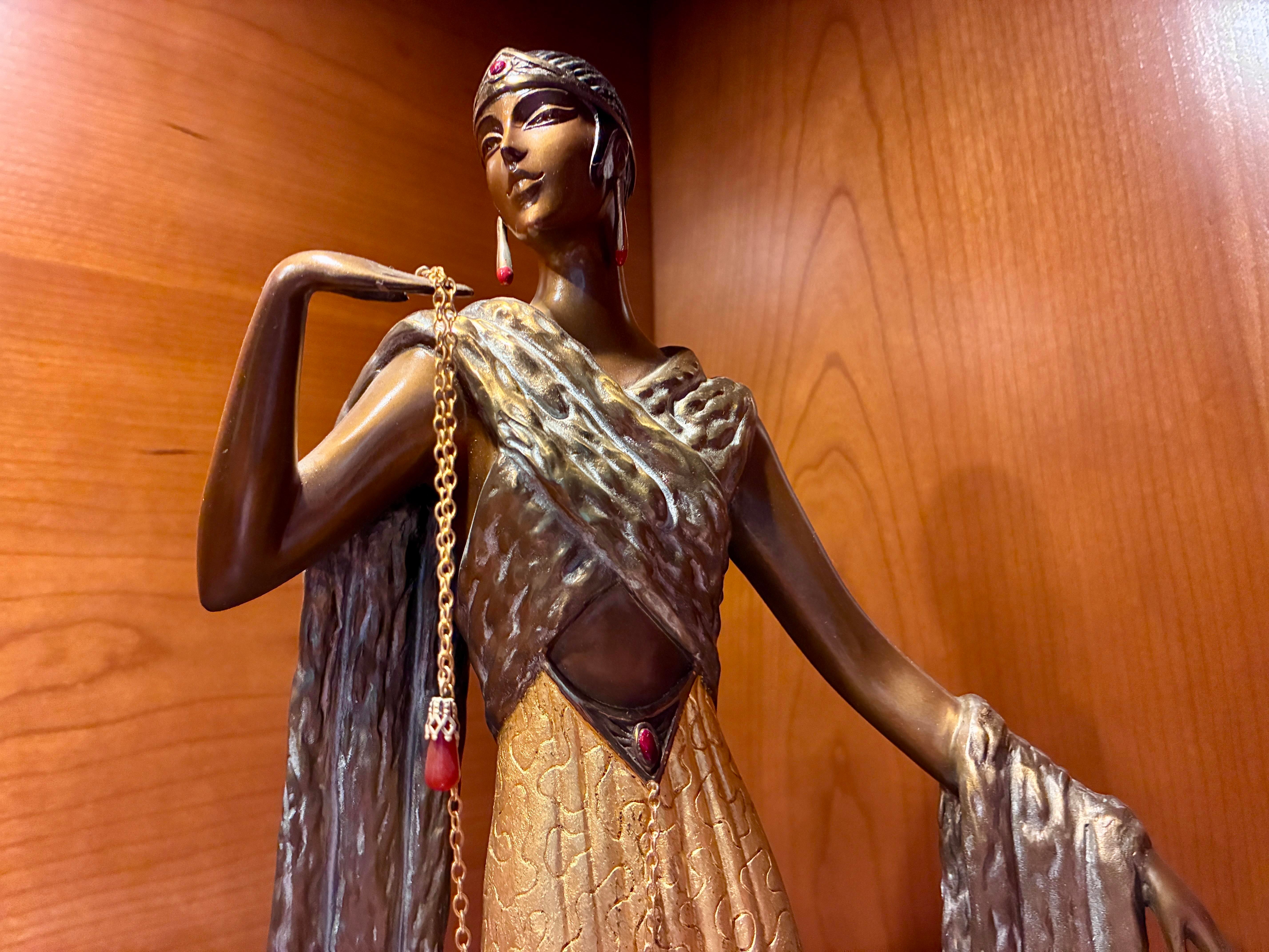1980s Erté “Je L'aime” Limited Edition Bronze Sculpture, Signed