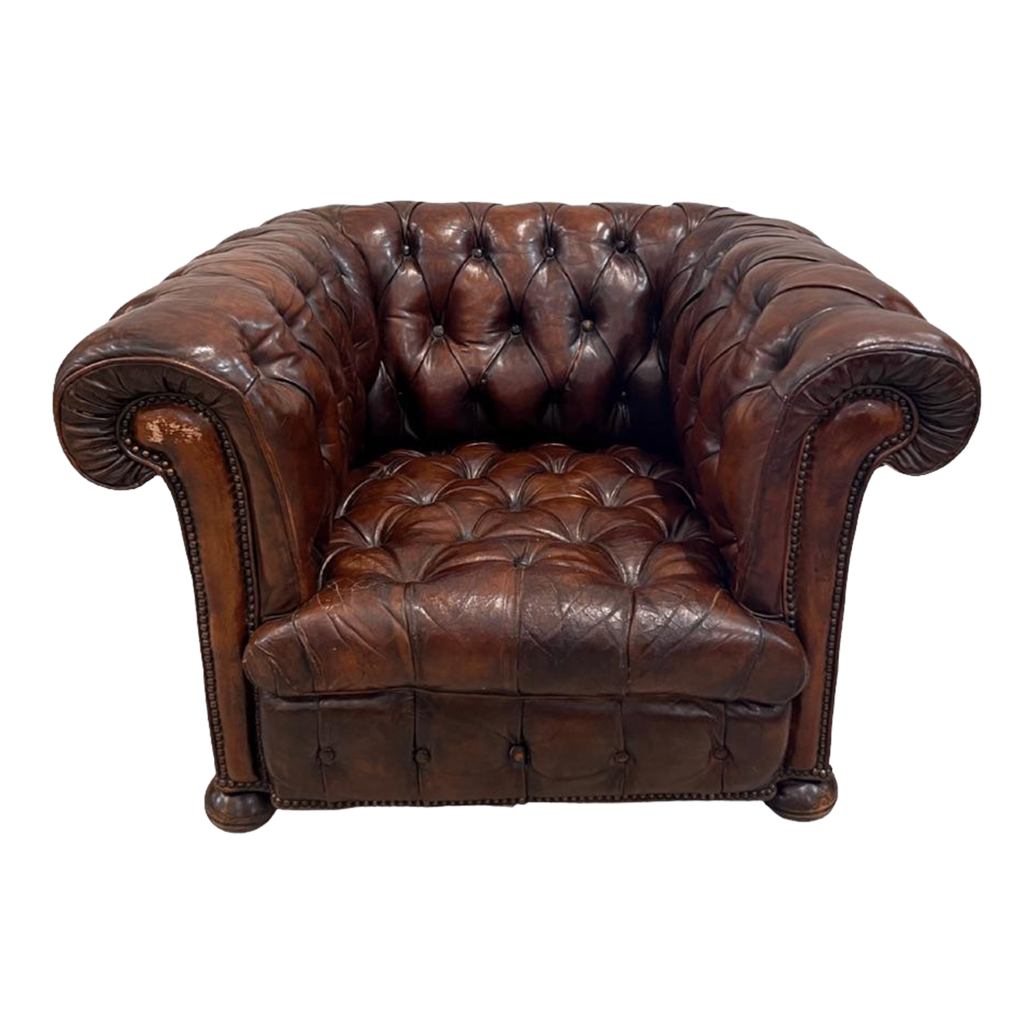 Chesterfield leather tub chair new arrivals
