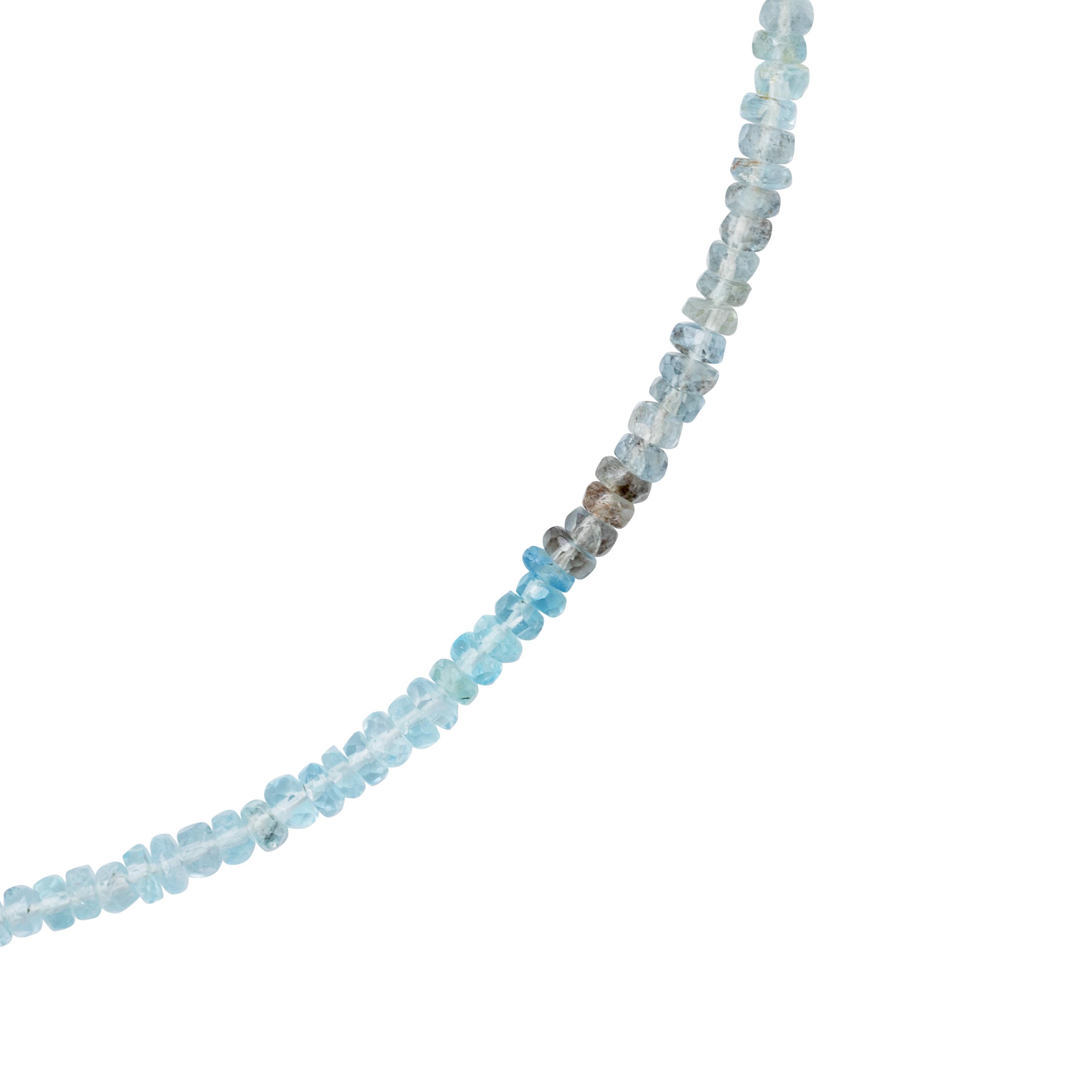 Moss Aquamarine Necklace 18k Gold