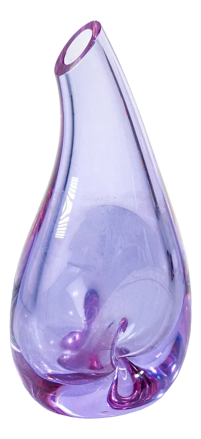Blown Glass Flower Vase by Sevres, 1980s | Chairish