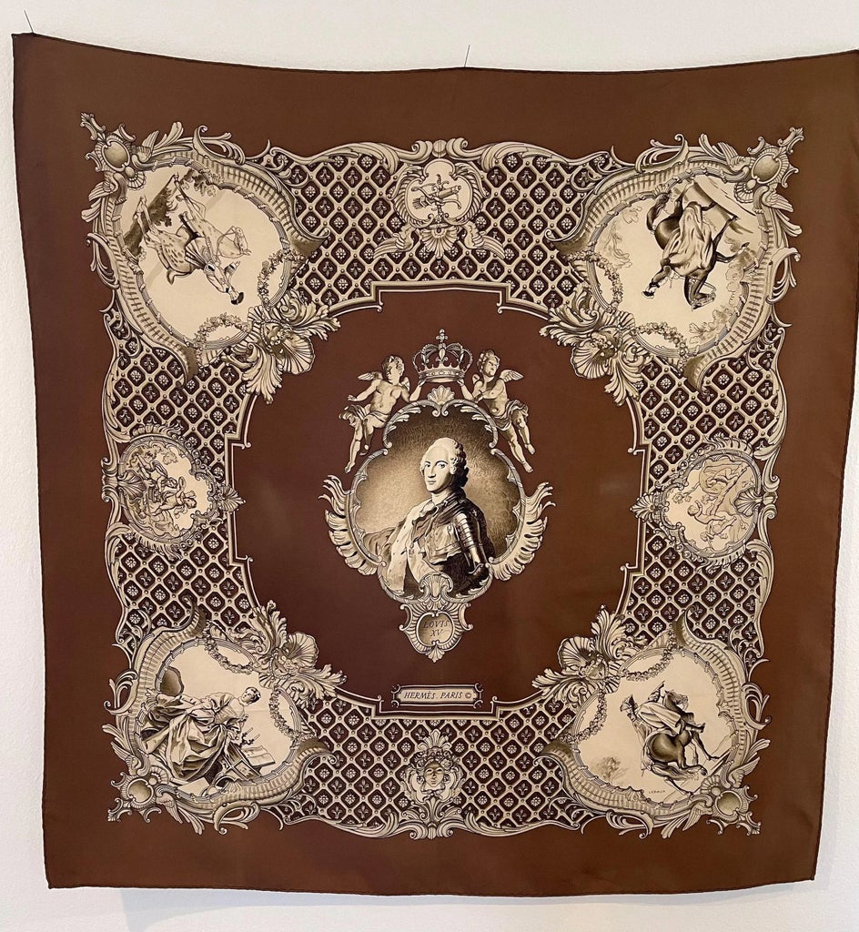 Foulard Vintage En Soie Le Duc Paris - Motif Animalier Années 90 - Fait Main En Italie - Multicolore Léger