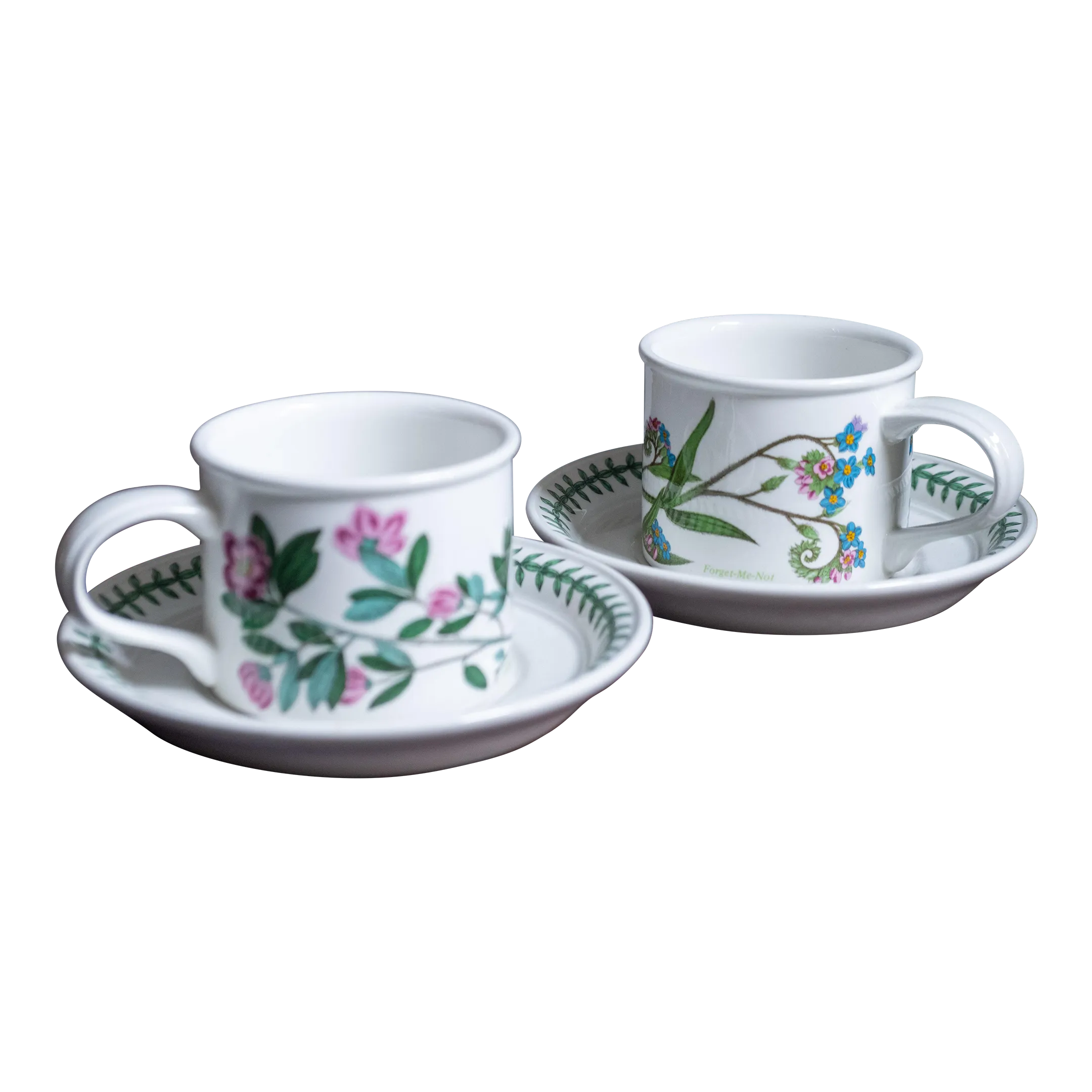 Vintage Portmeirion Botanic Garden Tea Breakfast Mugs and Saucer