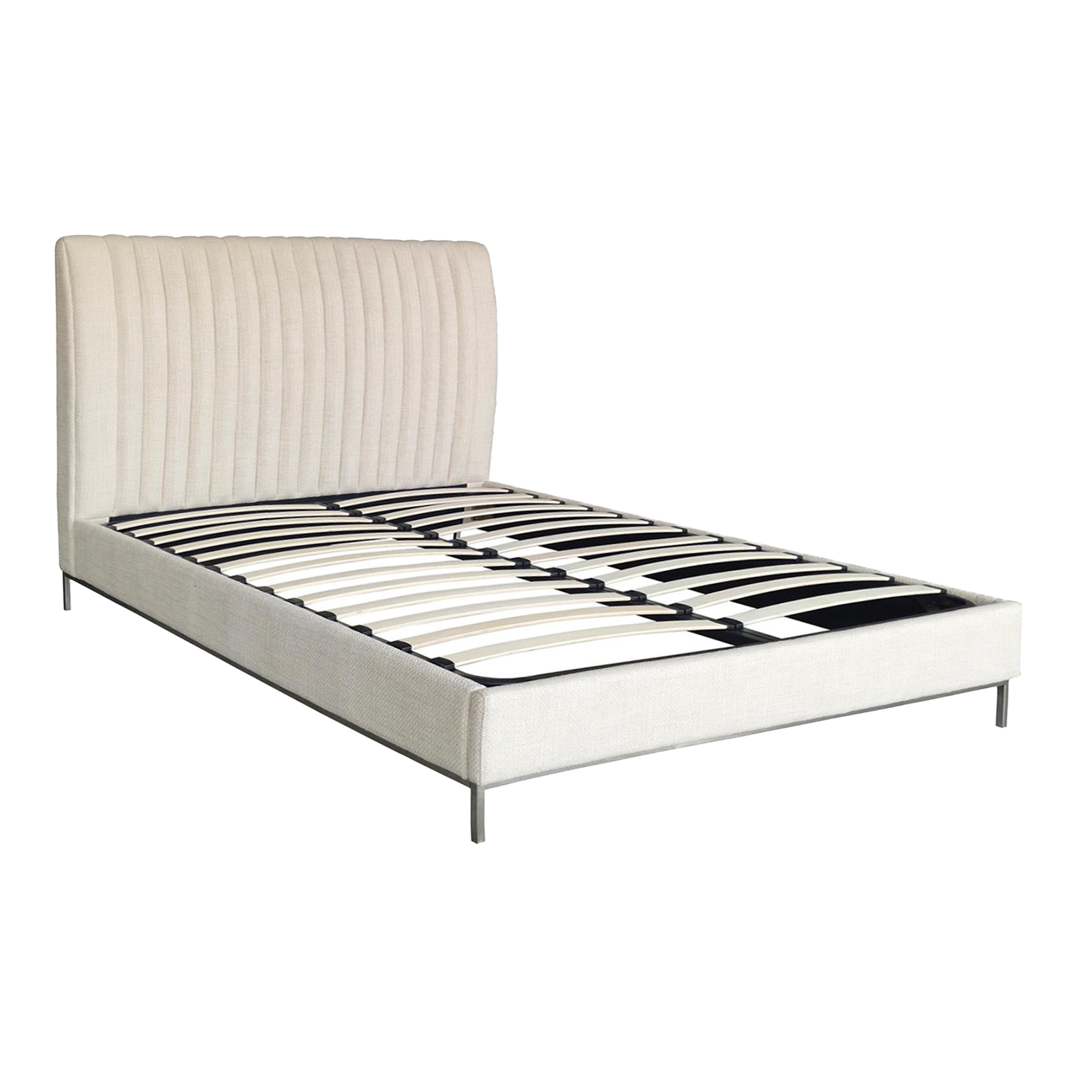 Soft Beige Tufted King Size Bed Chairish