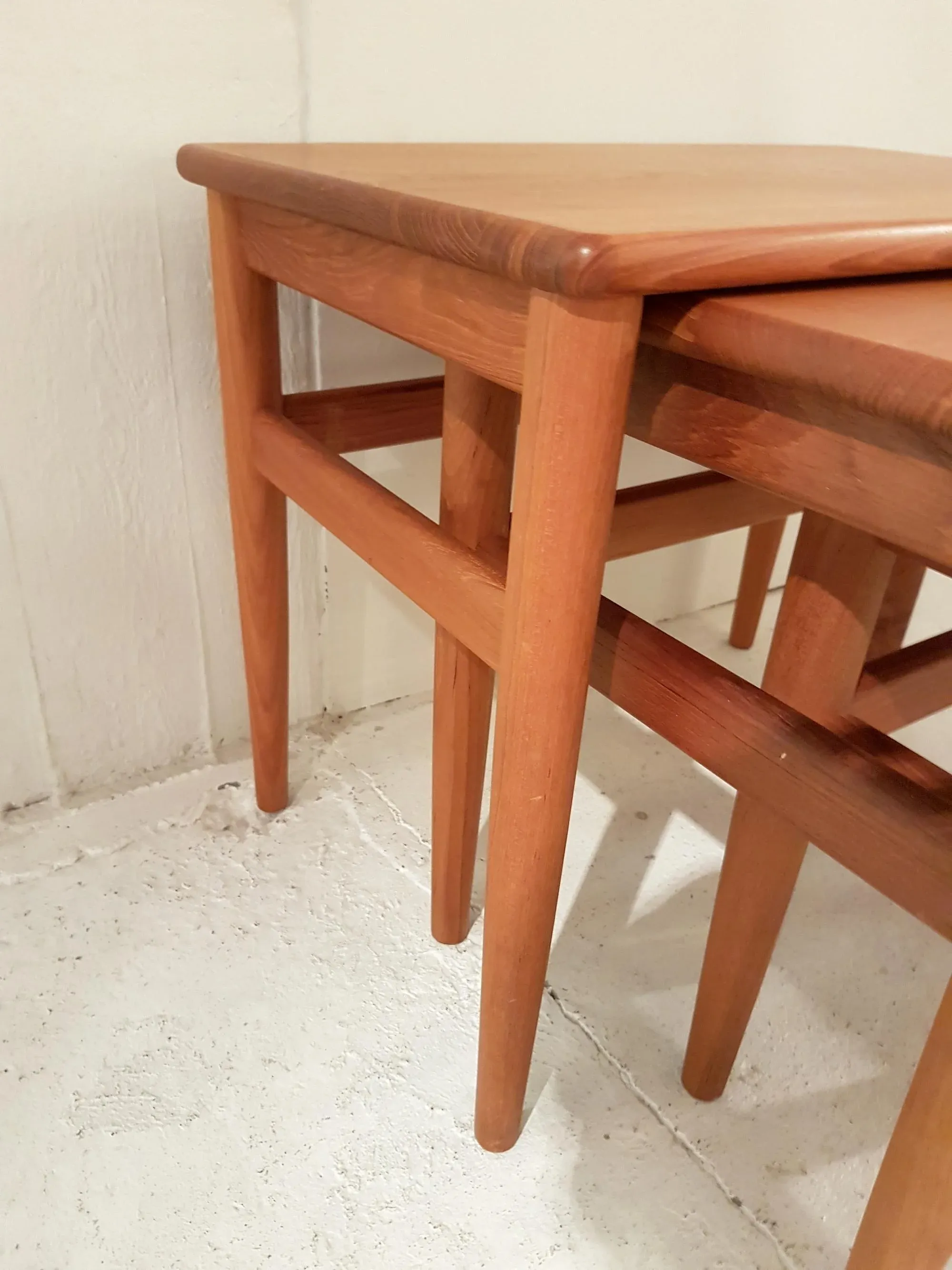 Vintage Danish Teak Nesting Tables, 1970s, Set of 3