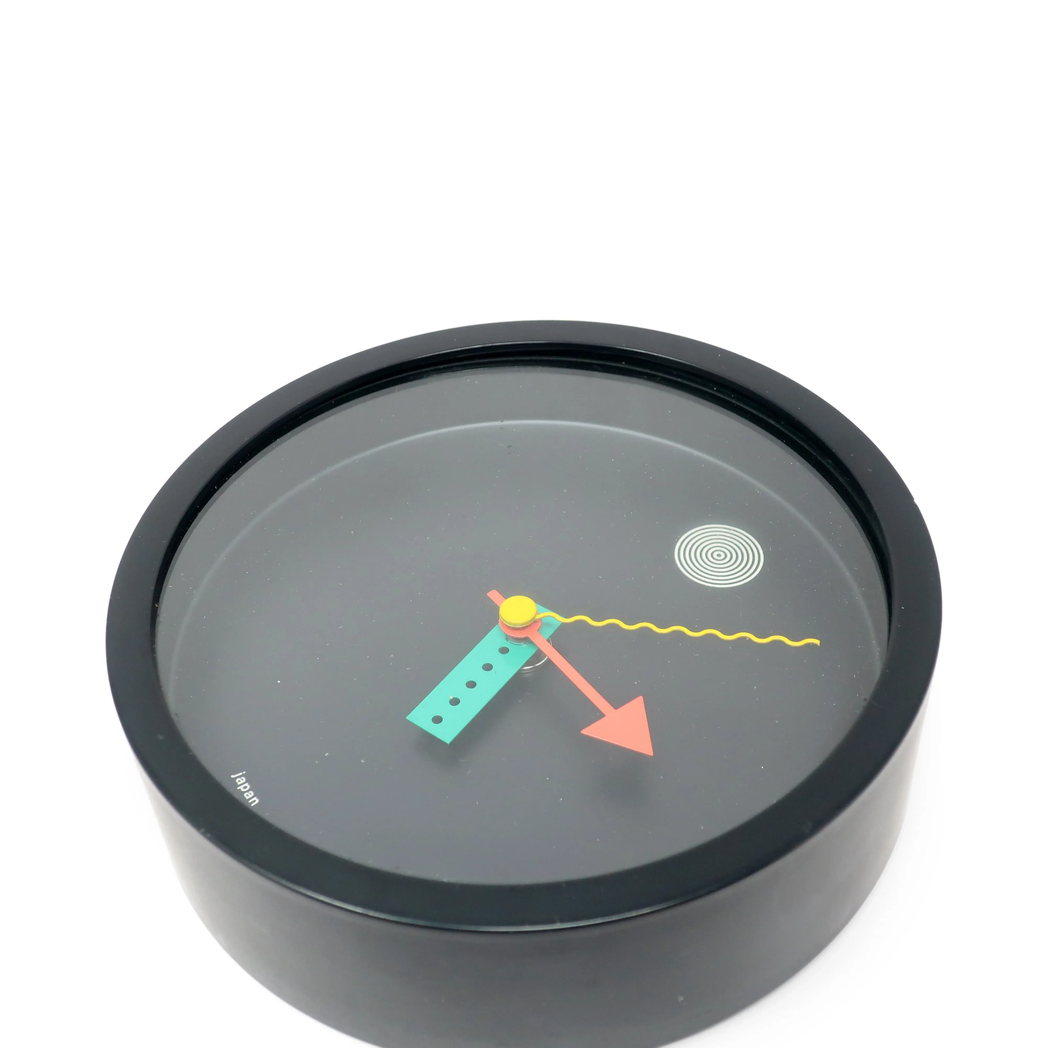 1980s Postmodern Wall Clock by Shohei Mihara for Wakita | Chairish