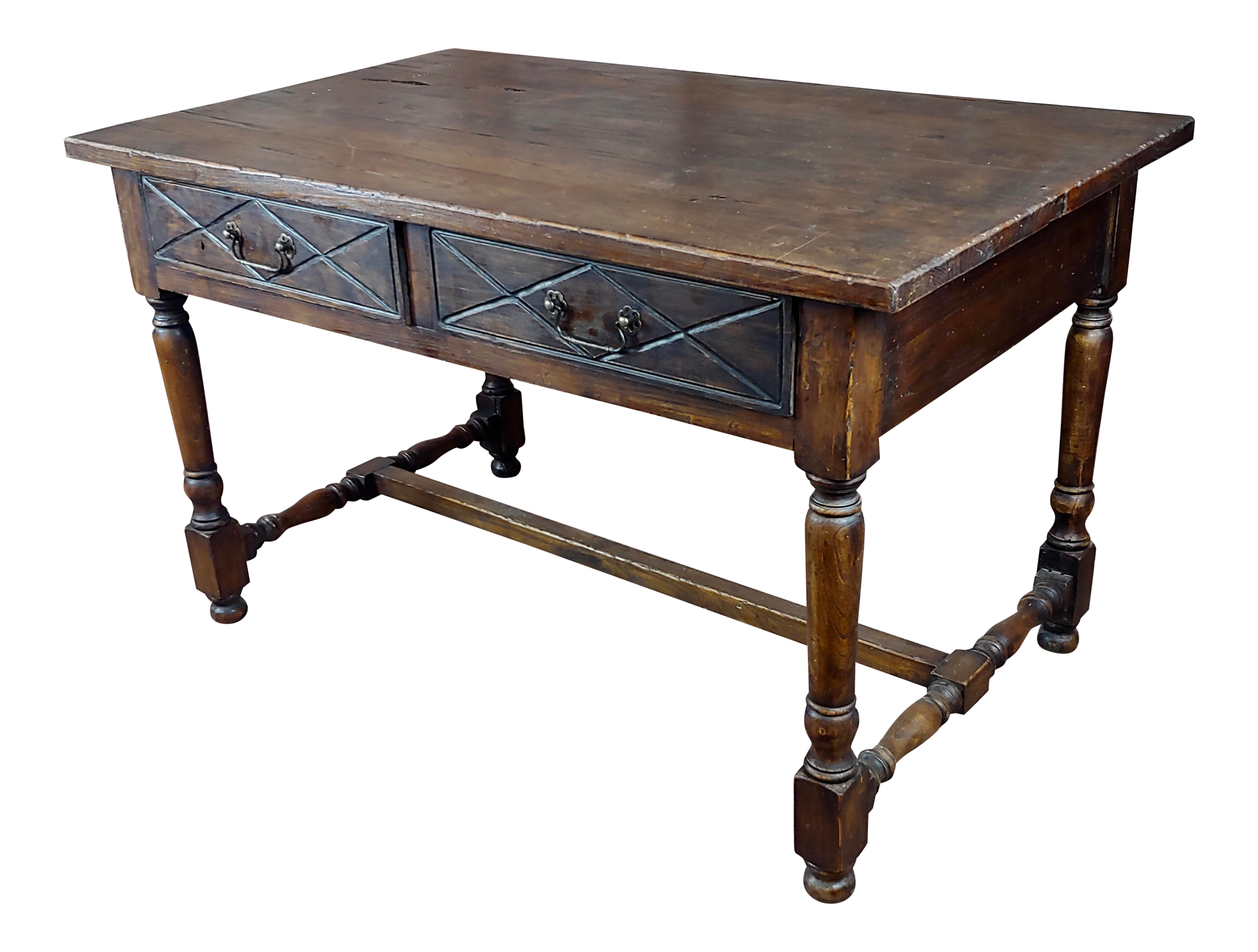 Spanish Revival Two Drawer Writing Dining Table Chairish