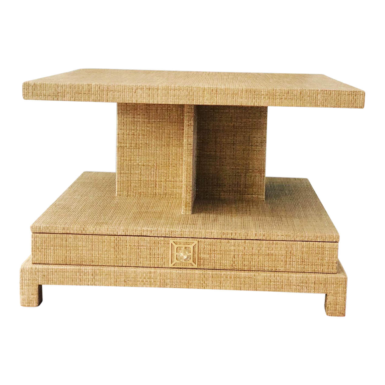 Ralph Lauren Natural Grasscloth Wrapped Modern Coffee Table Chairish