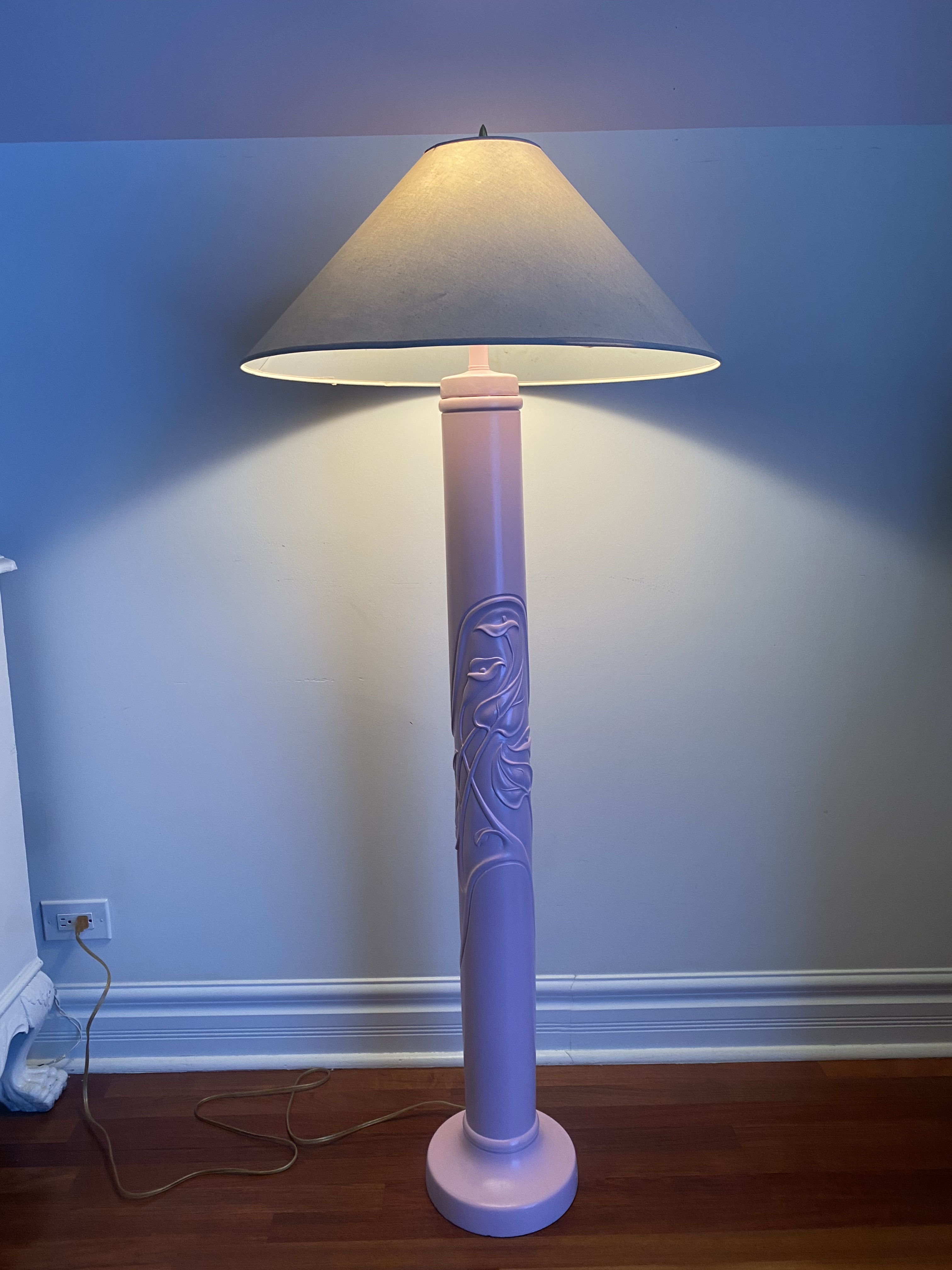 Vintage 1980s Frederick Cooper Art Nouveau Deco Floor Lamp | Chairish