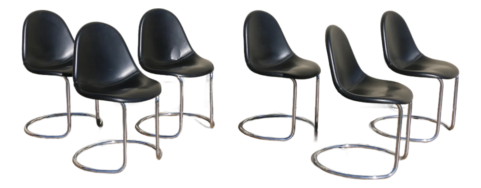 Set of Six “Maia” Dining Chairs by Giotto Stoppino for Bernini