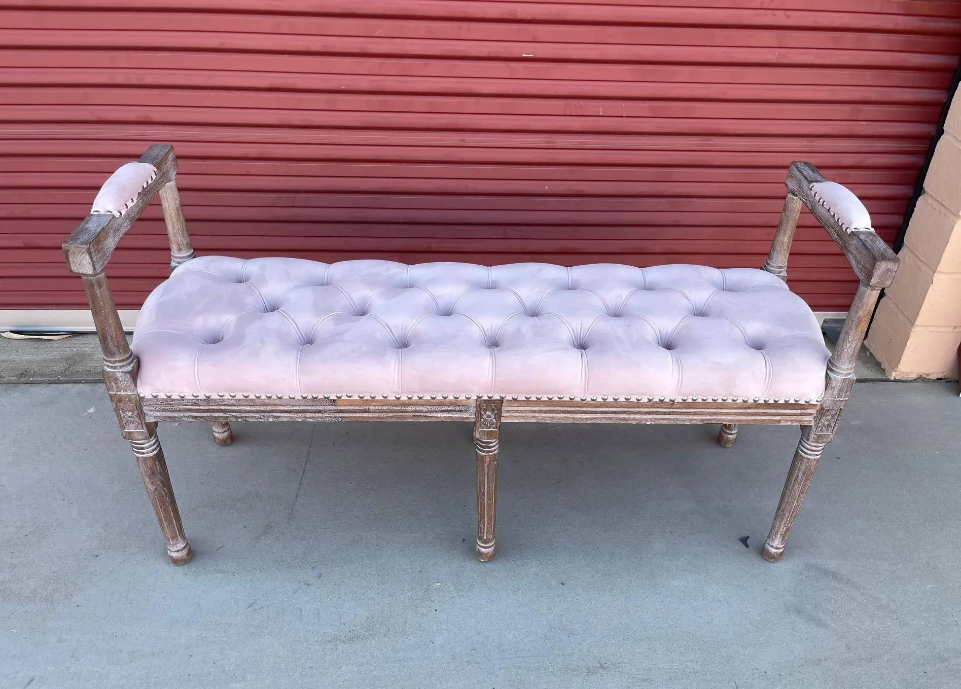 Restoration hardware 2024 tufted bench