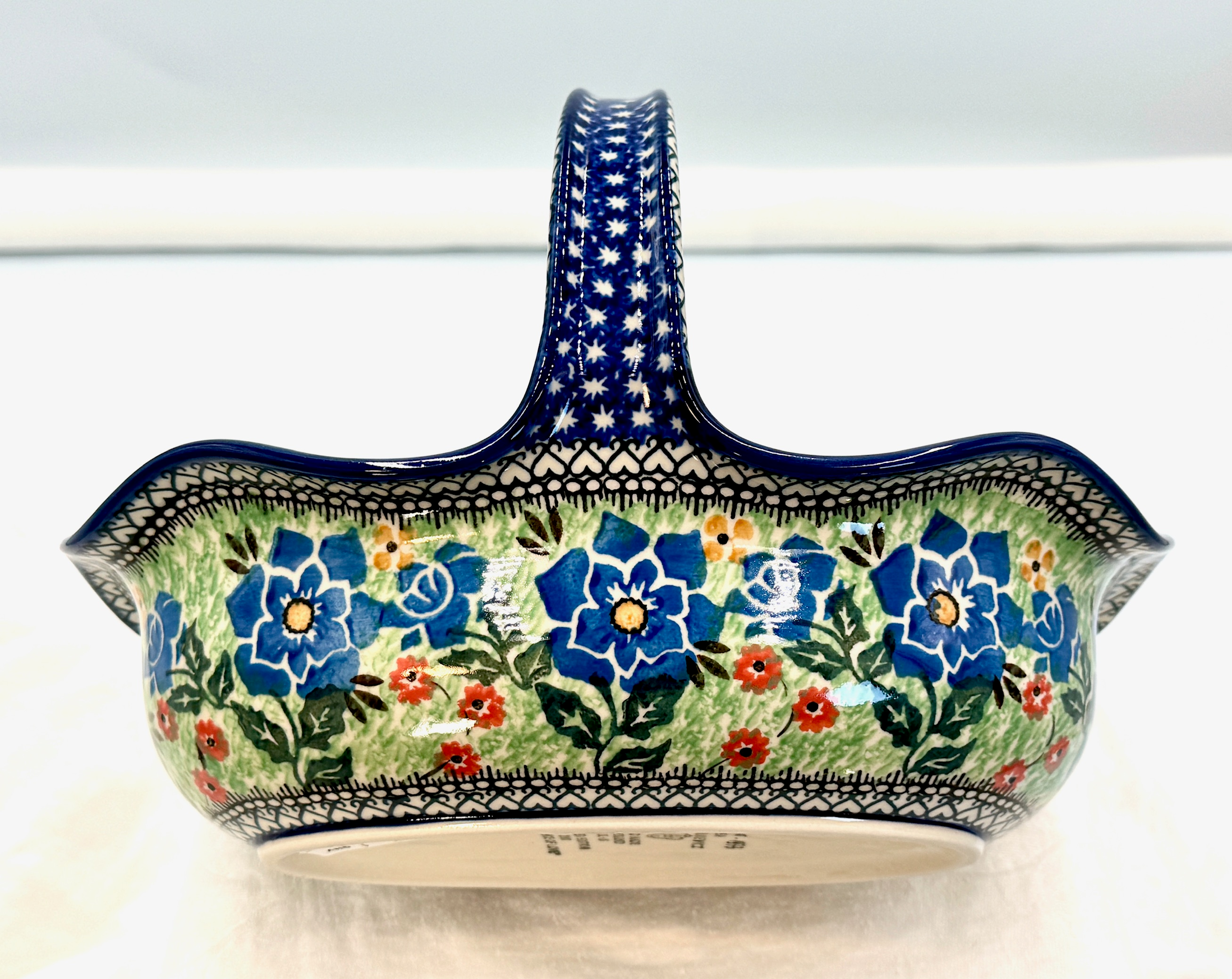 Polish Pottery' Unikat 'Presence of Love'' Limited Edition Basket