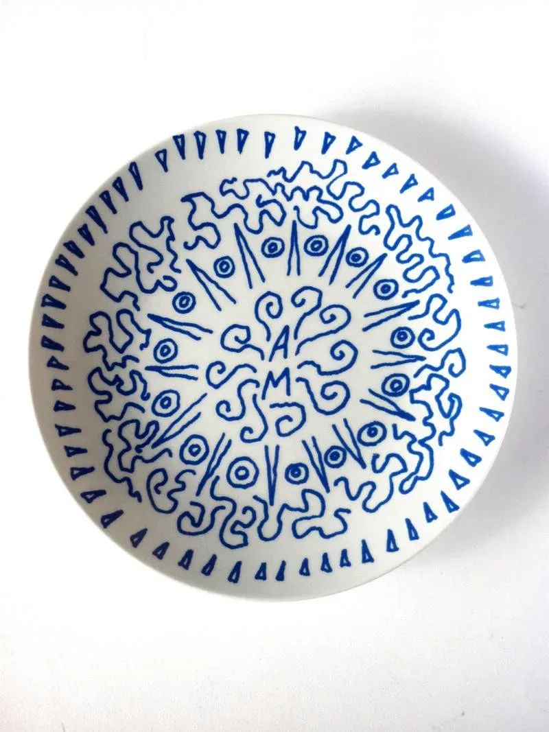 Italian Ceramic Plate Fax Series by Alessandro Mendini for Corradi