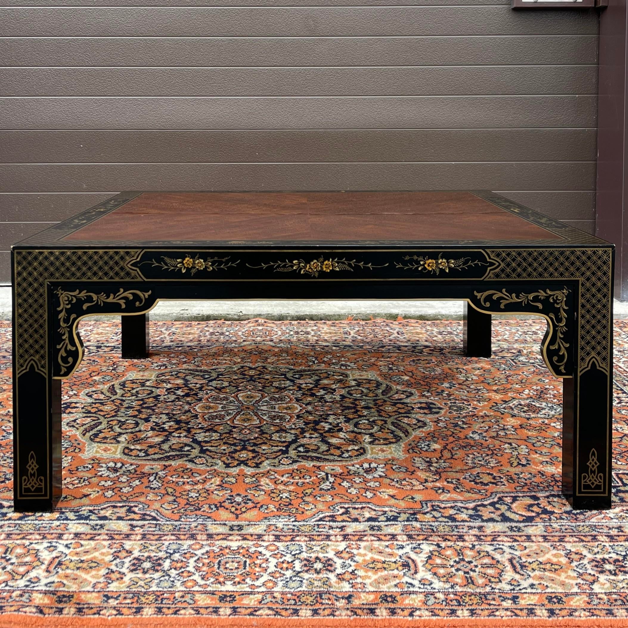 Vintage Drexel Et Cetera Collection Asian Chinoiserie Square