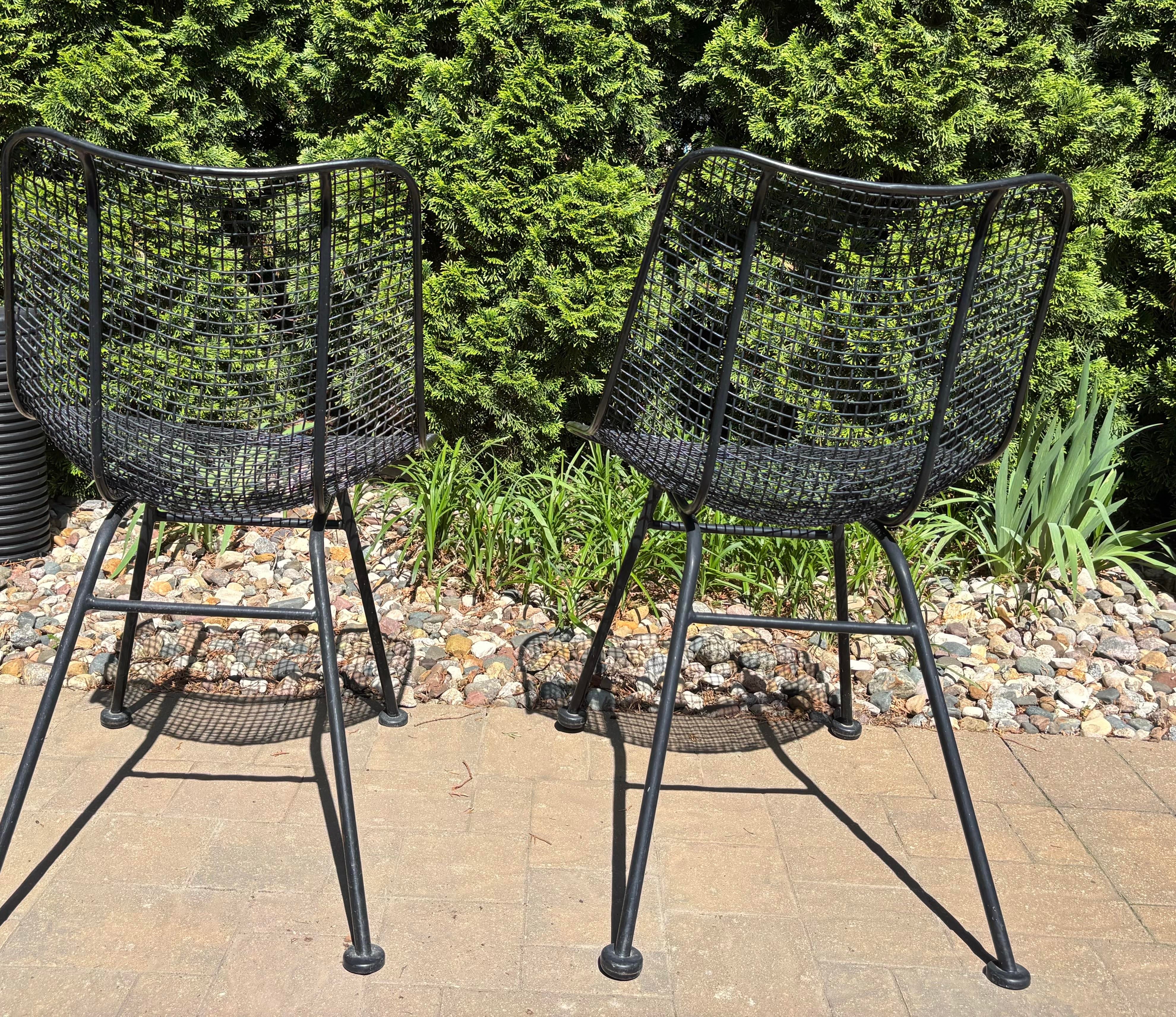 midcentury額 1960s Mid-Century Modern Sculptura Black Iron Side Dining