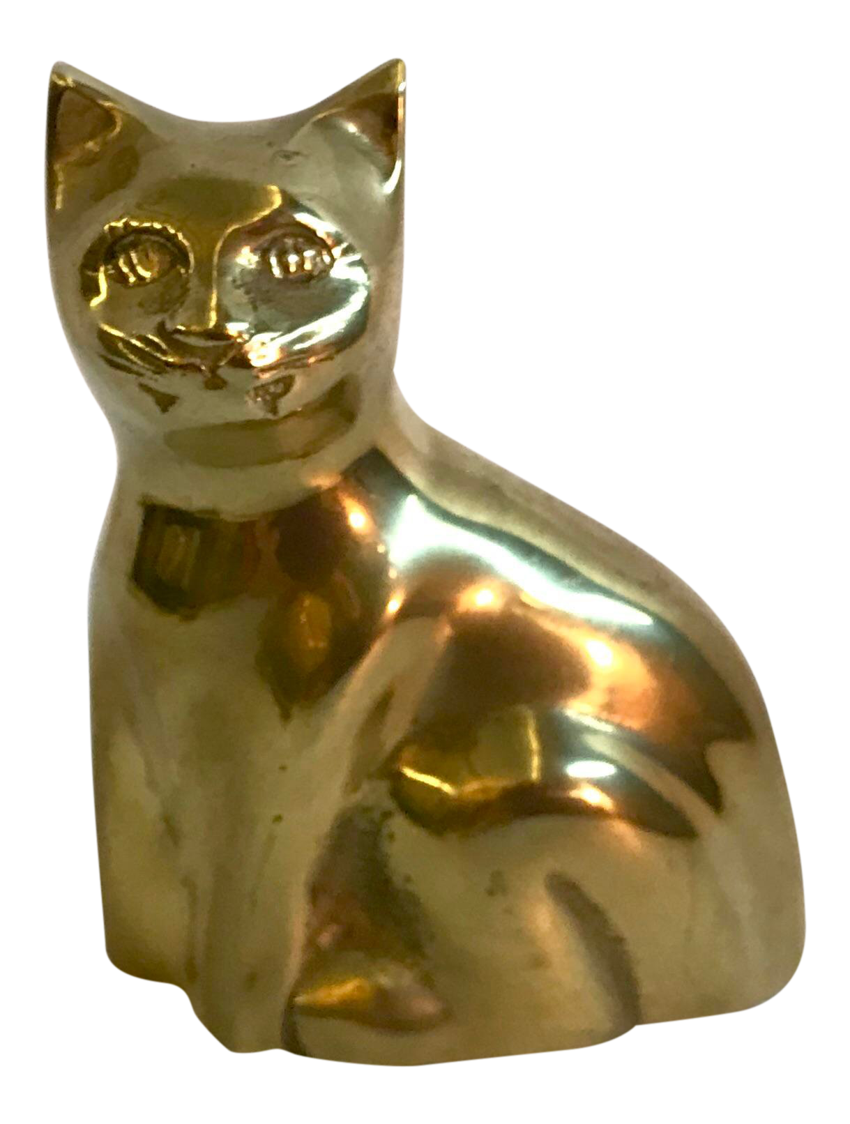 Figurines & Knick Knacks Vintage Solid Brass Small Cat Figurine Art & Collectibles Collectibles