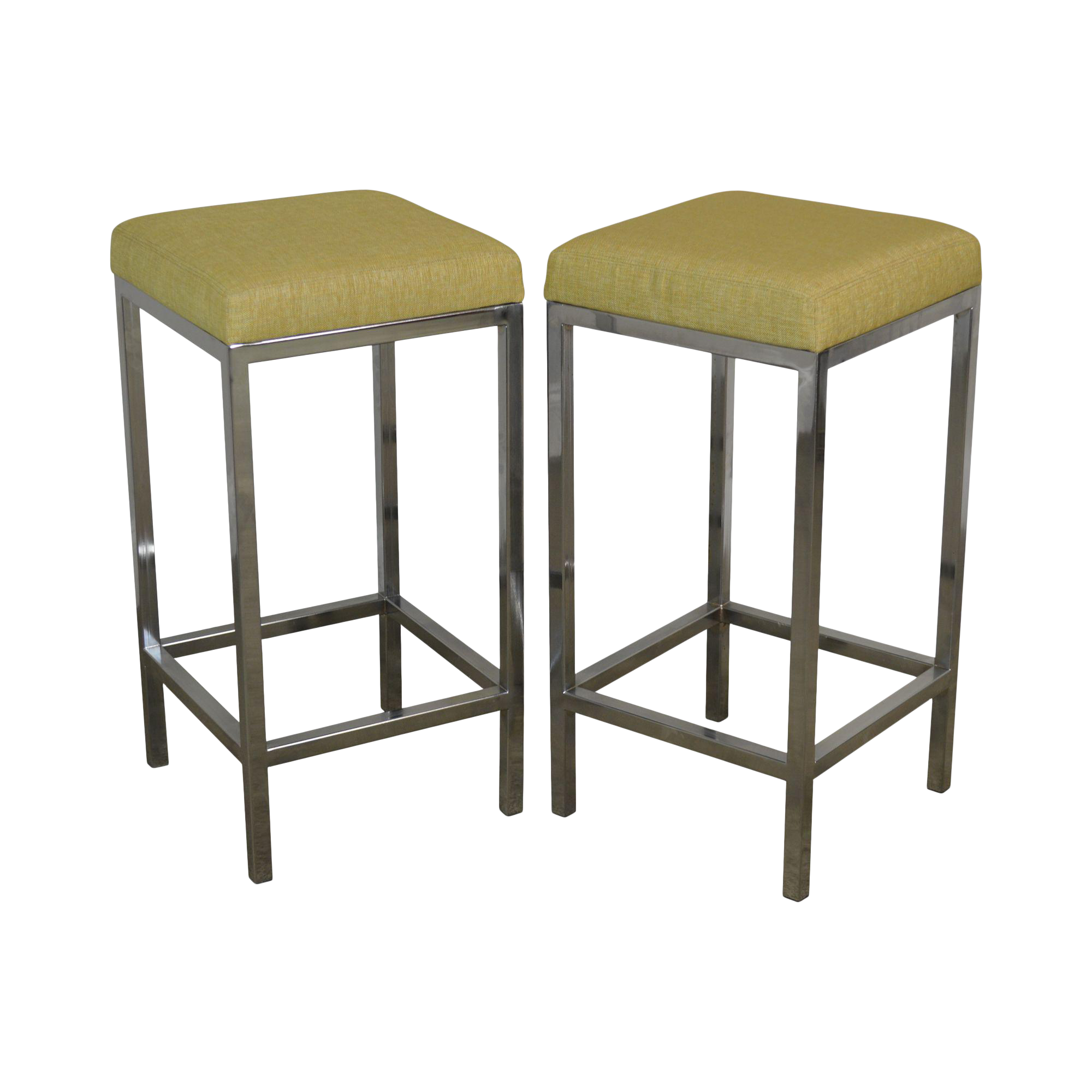 Modern Chrome Bar Stools a Pair Chairish