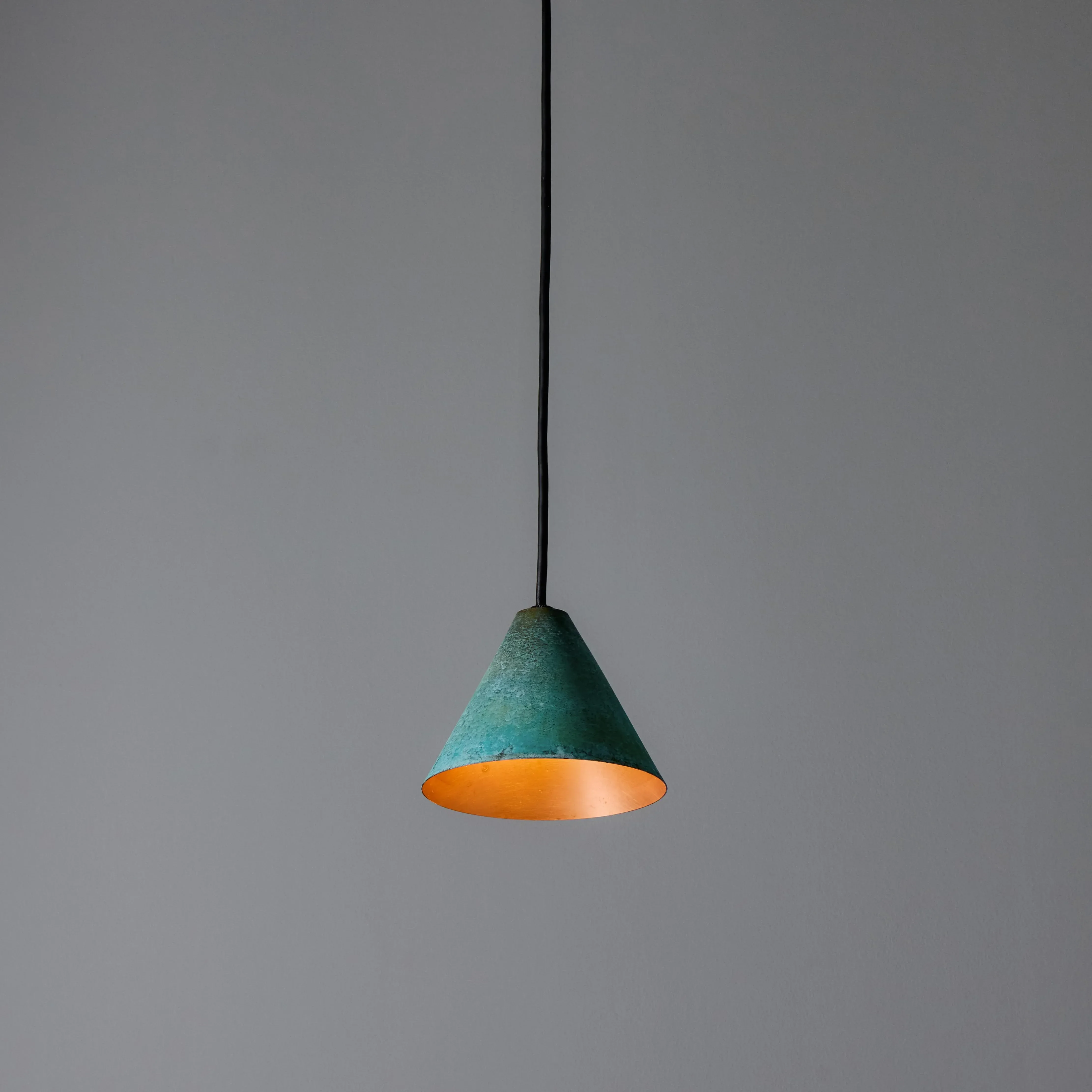 Hans-Agne Jakobsson Verdigris Patinated \'Mini-Tratten\' Pendant