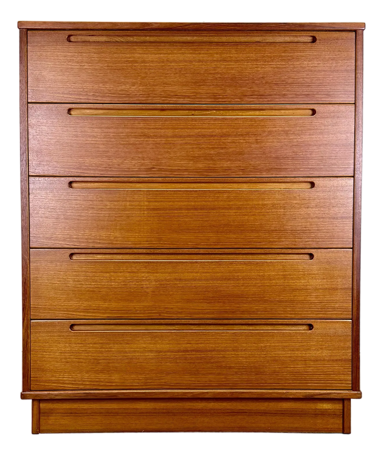 Mid Century Danish Modern Teak Tall Dresser by Nils Jonsson for