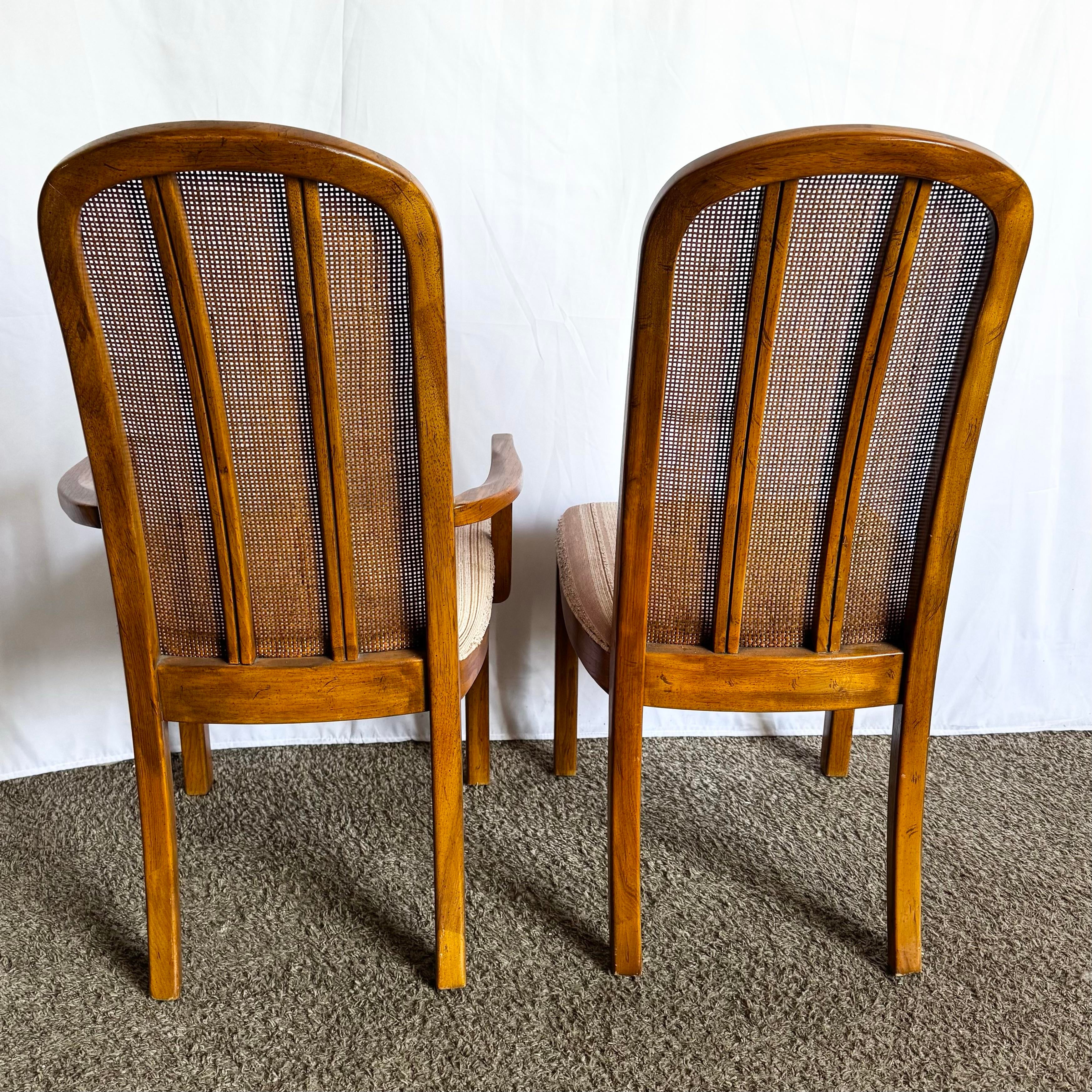 Mid Century Modern Drexel Cane Back Dining Chairs Drexel Heritage