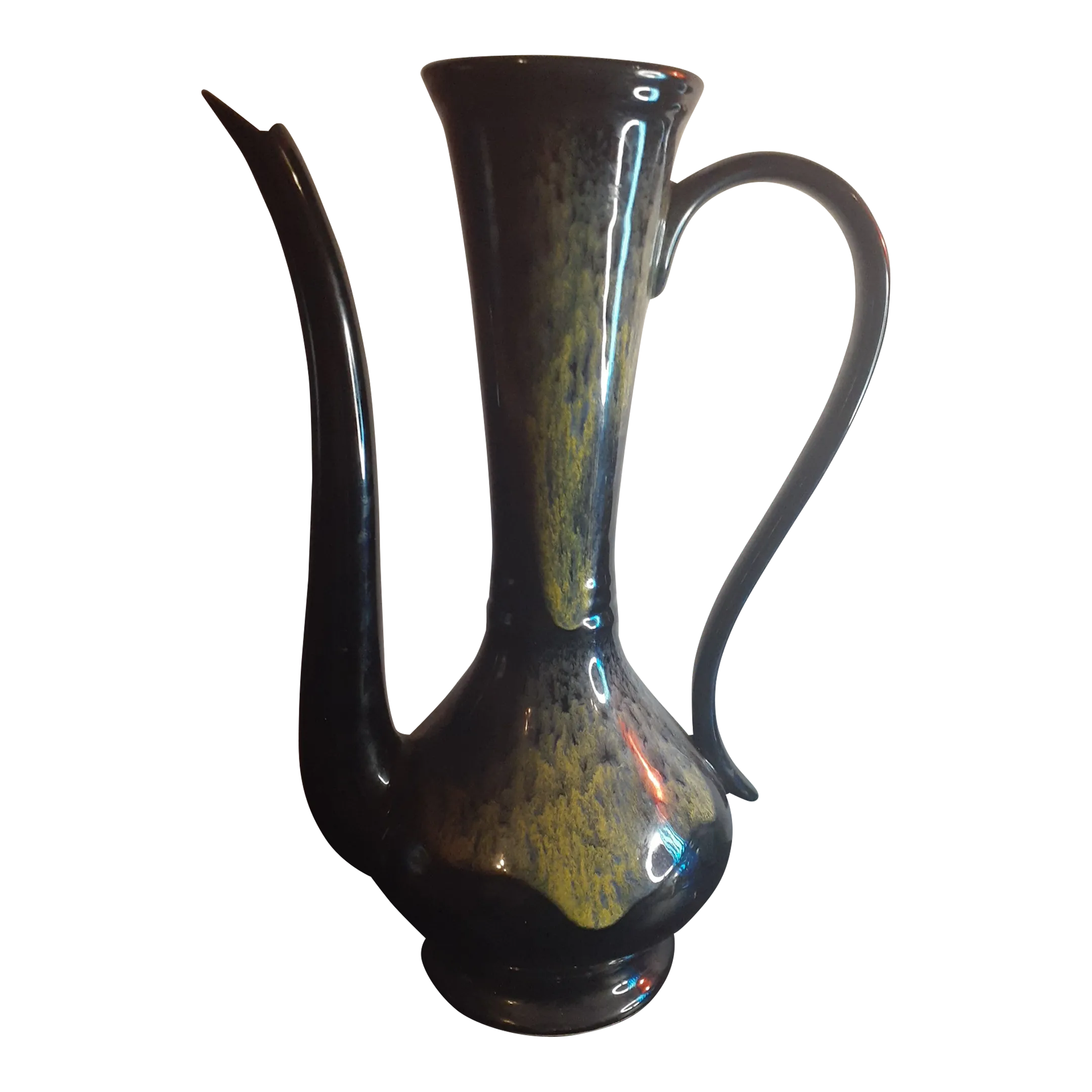 1960s Haeger Like Drip Glaze Ceramic Ewer Chairish