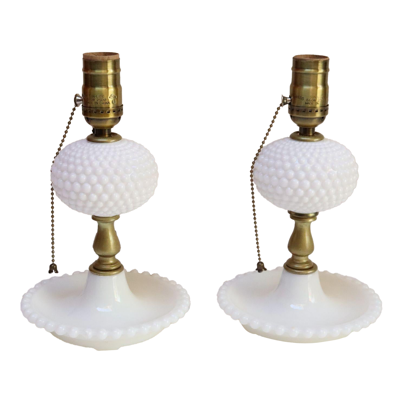 Vintage Milk Glass Table Lamps Chairish