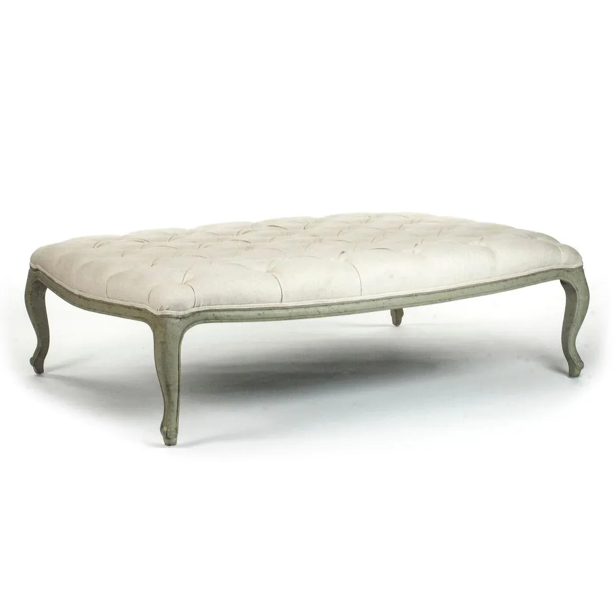 Hollow Maison Tufted Ottoman in Off-white