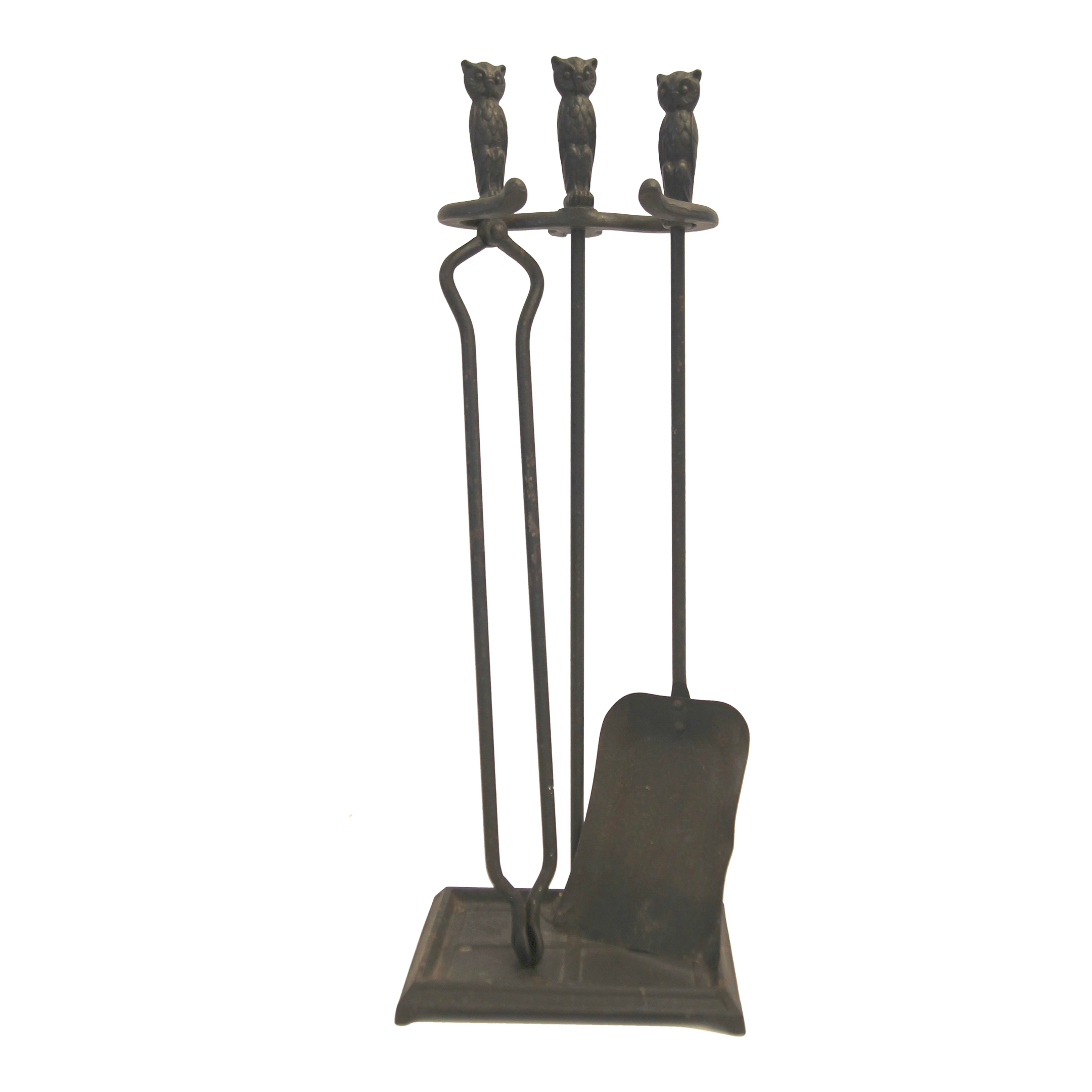 Vintage Cast Iron Owl Fireplace Tool Set Chairish
