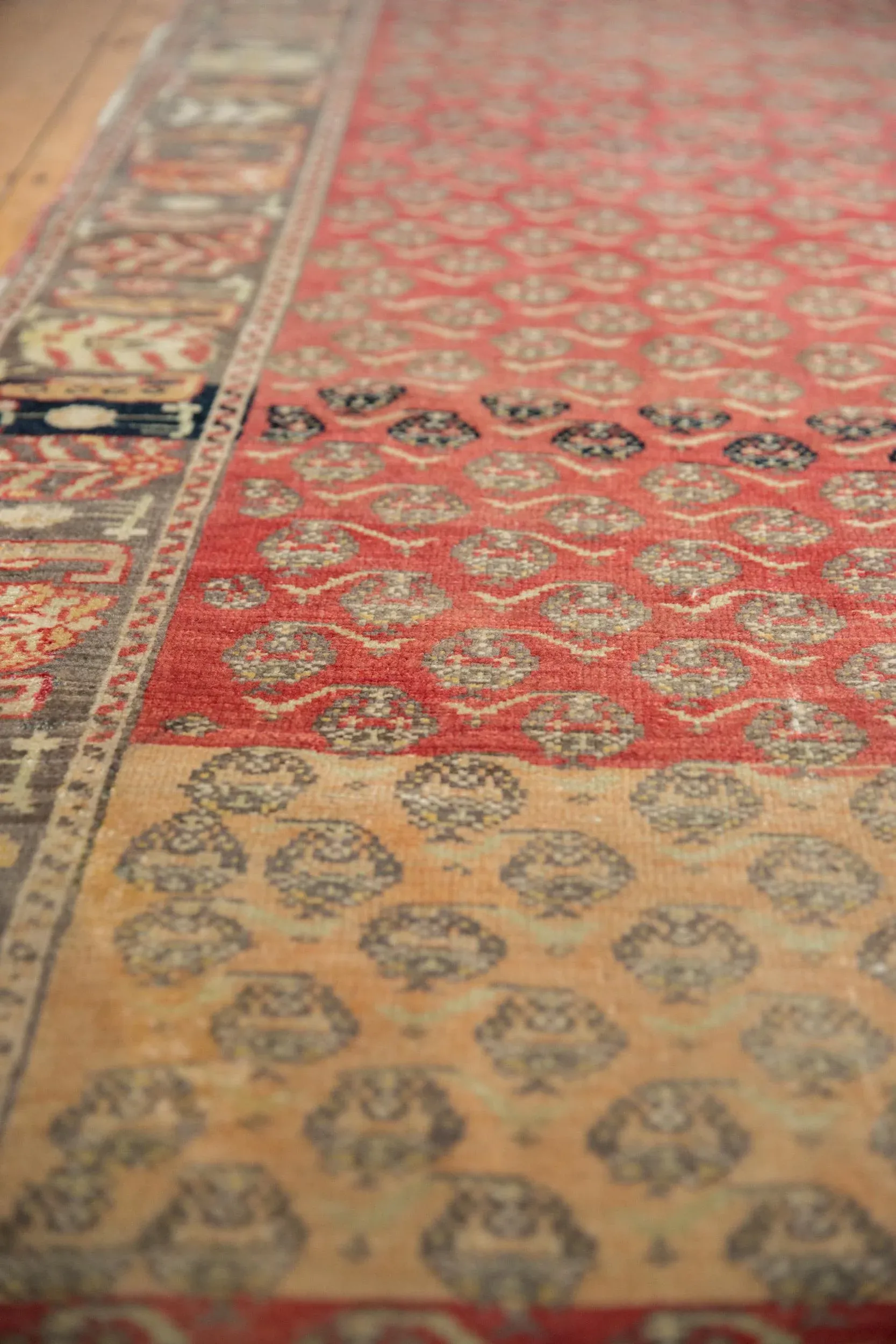 Vintage Distressed Oushak Rug Runner - 3\'5\