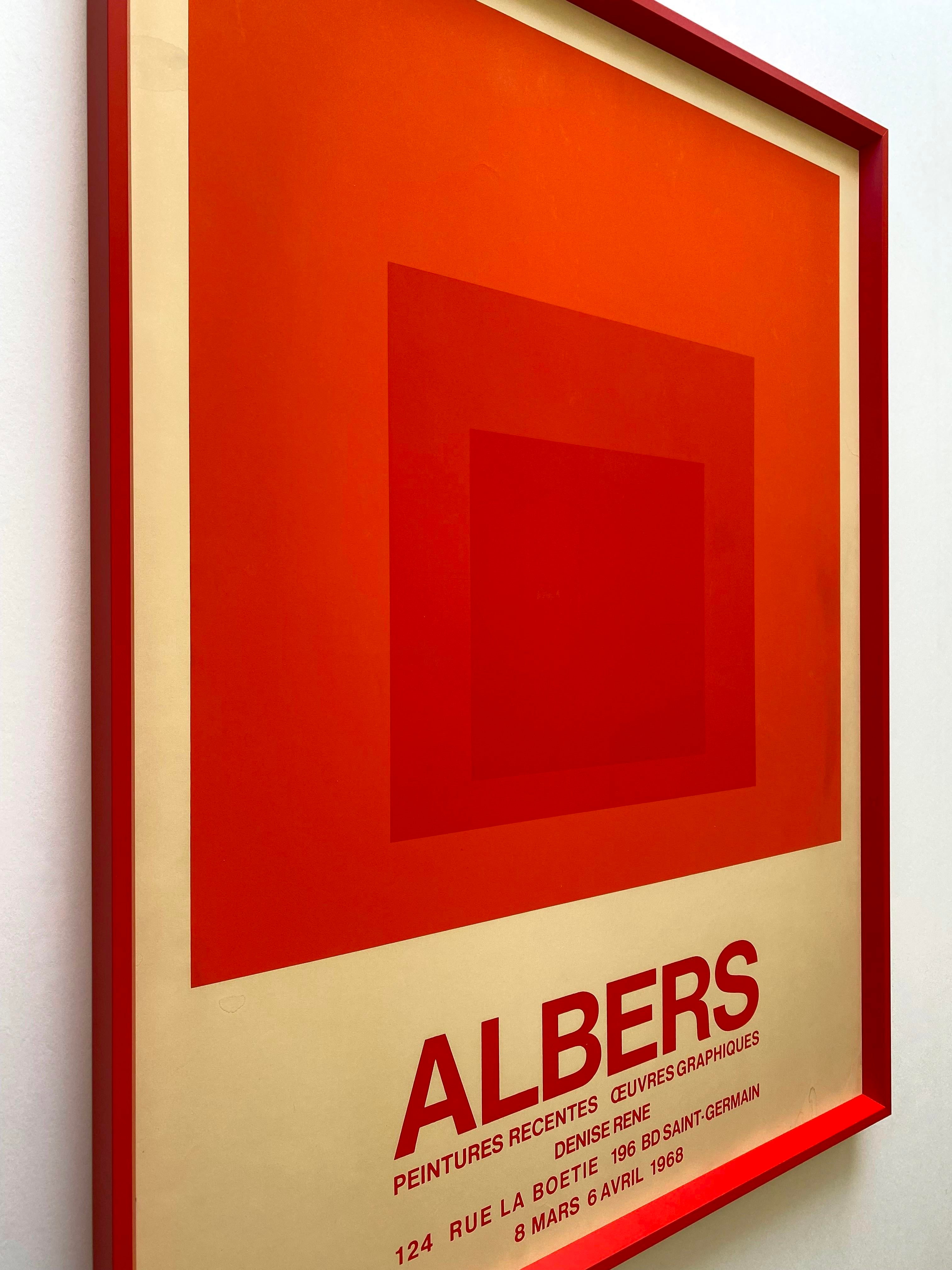 Josef Albers Vintage 1968 Mid Century Modernist Silkscreen