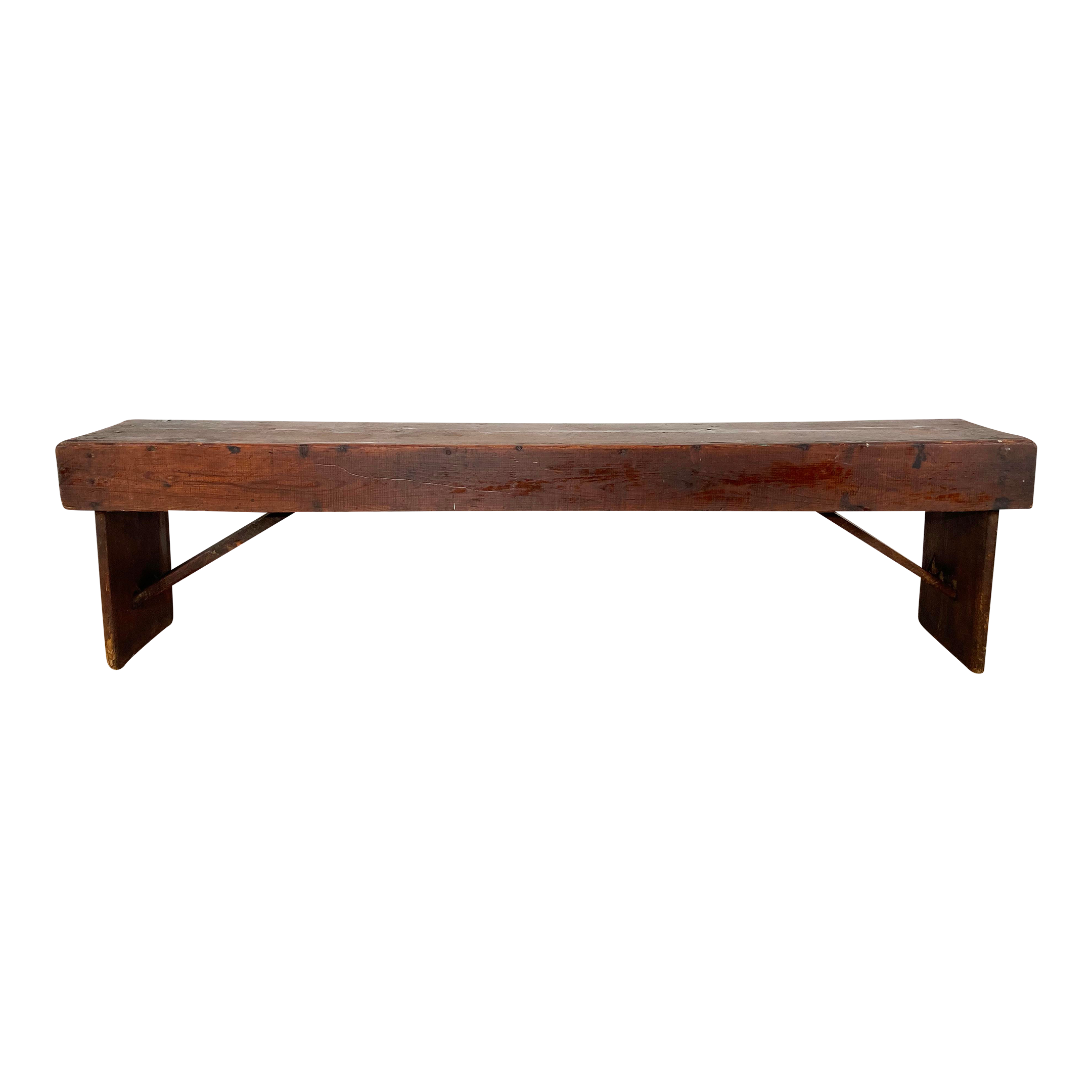 Antique Primitive Wood Bench | Chairish
