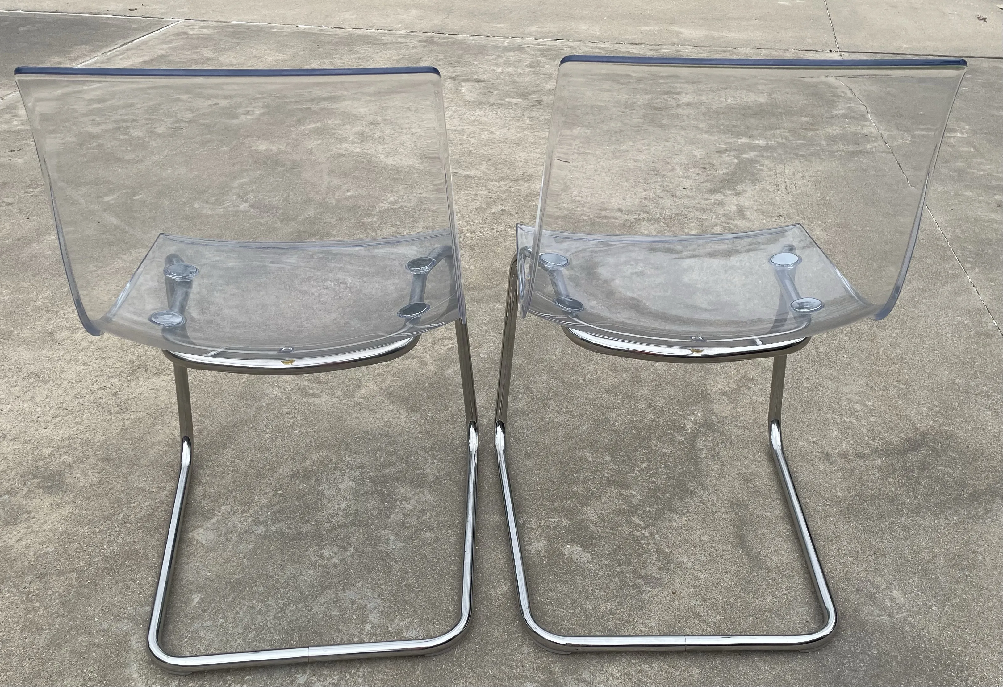 carl öjerstam ikea chair Vintage Ikea Lucite Tobias Chair by Carl Ojerstam- a Pair