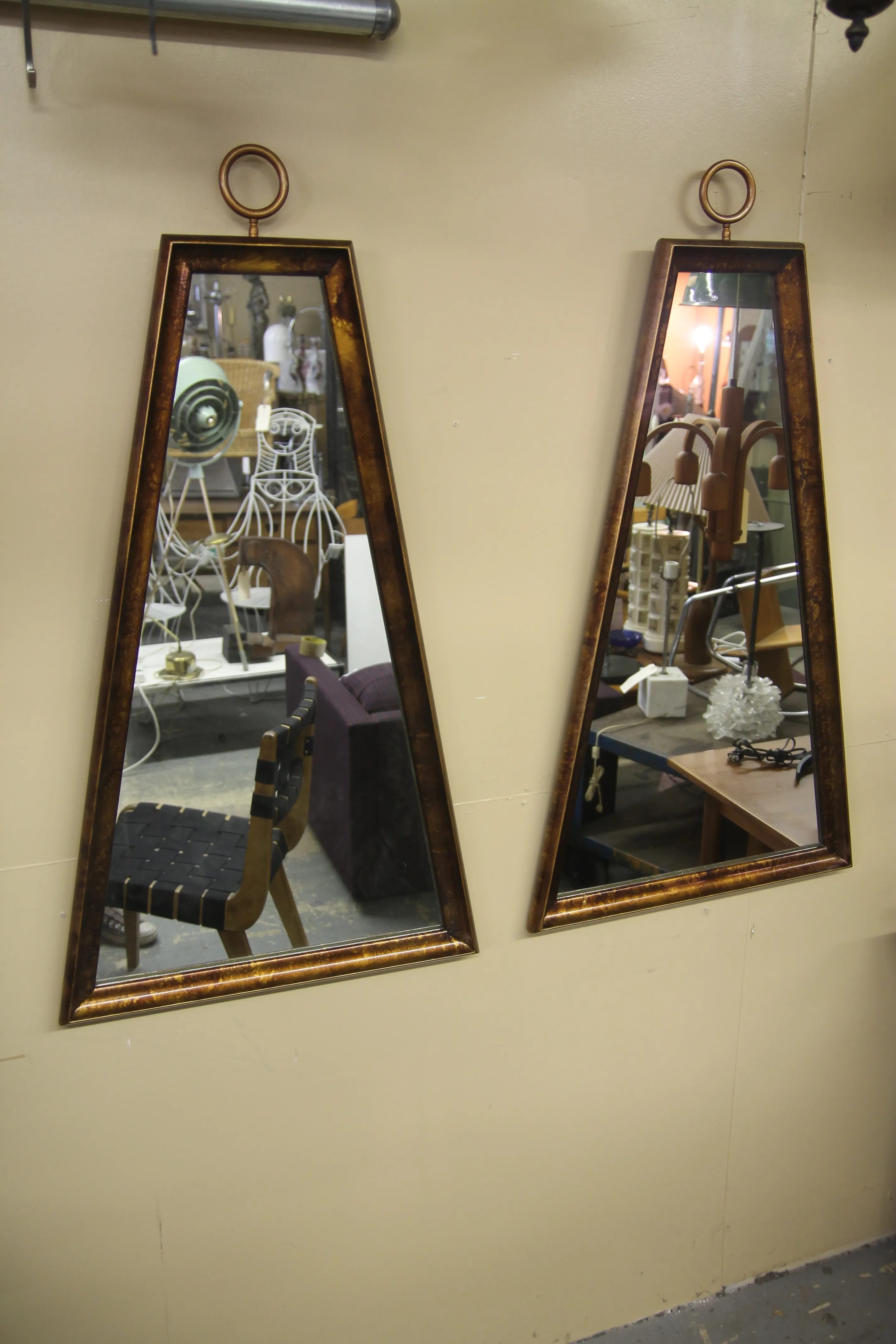 Tommi Parzinger Trapezoidal Mirrors - a Pair