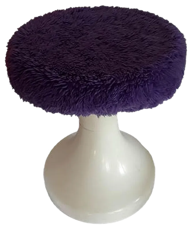 Purple fur stool sale