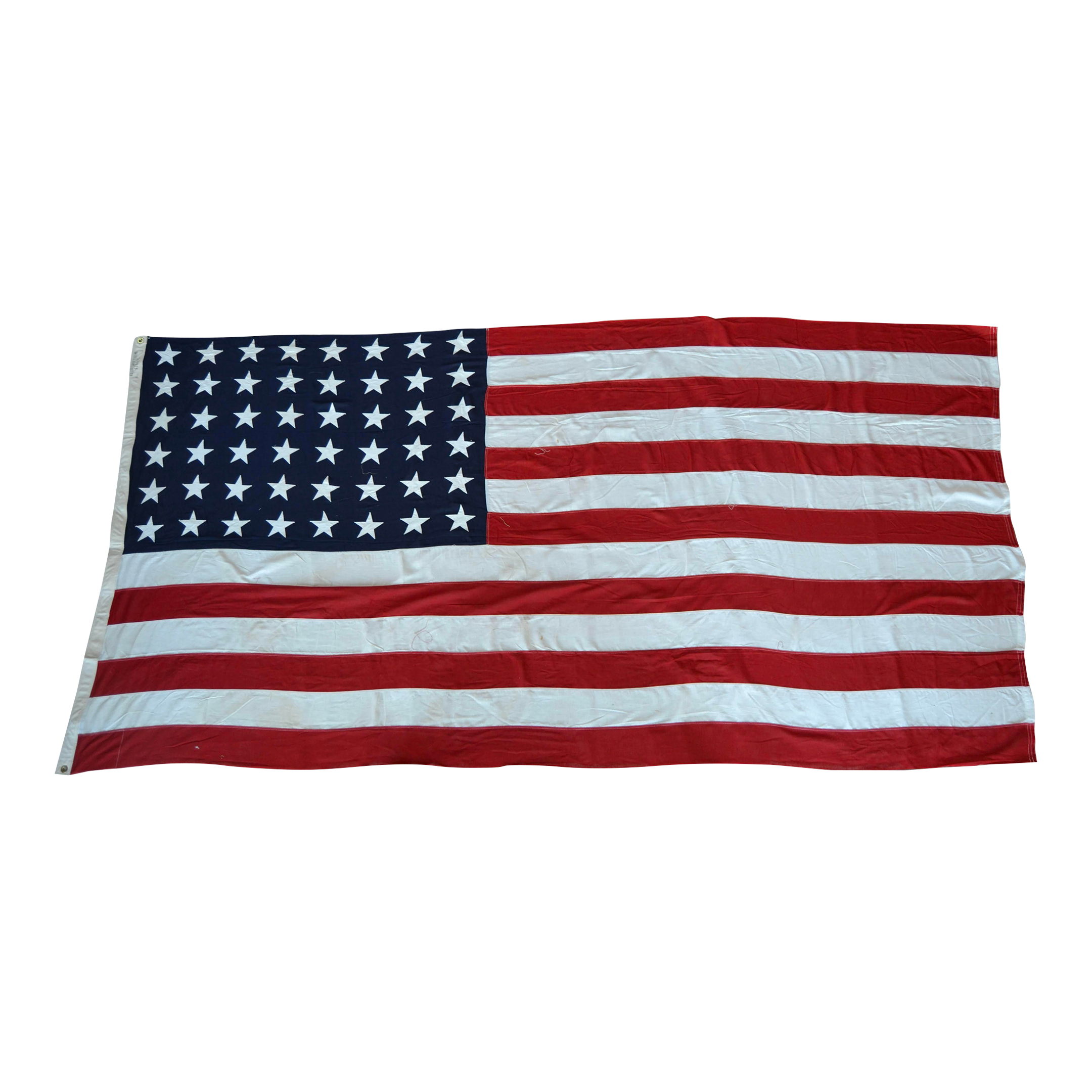 Circa 1959 Extra Large 48 Star Cotton American Flag | Chairish