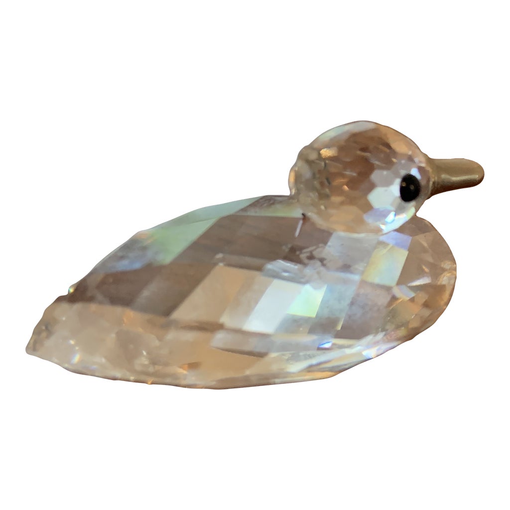 1988 Retired Swarovski Crystal Duck Figurine | Chairish