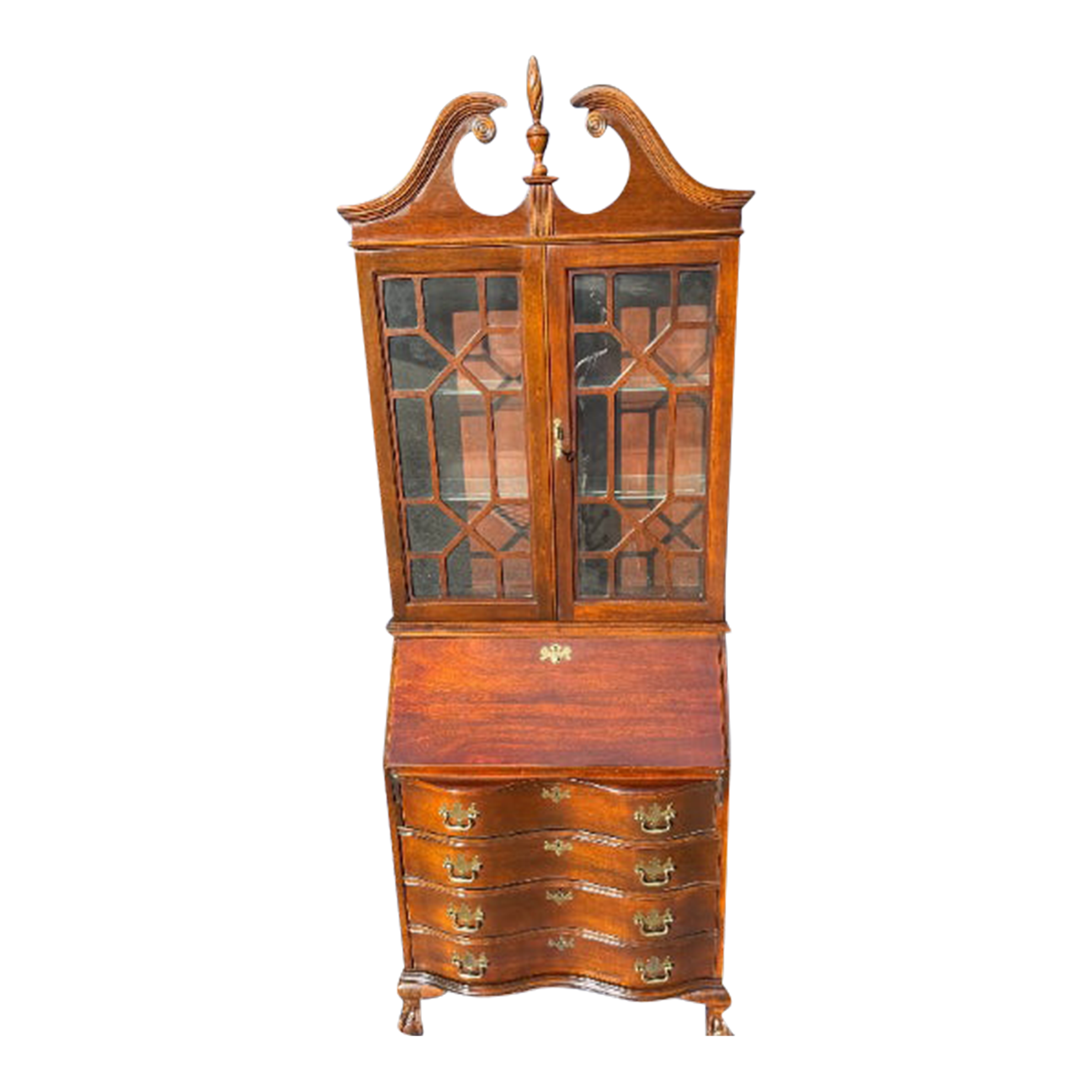 1990s Jasper Mahogany Secretary Desk Chairish