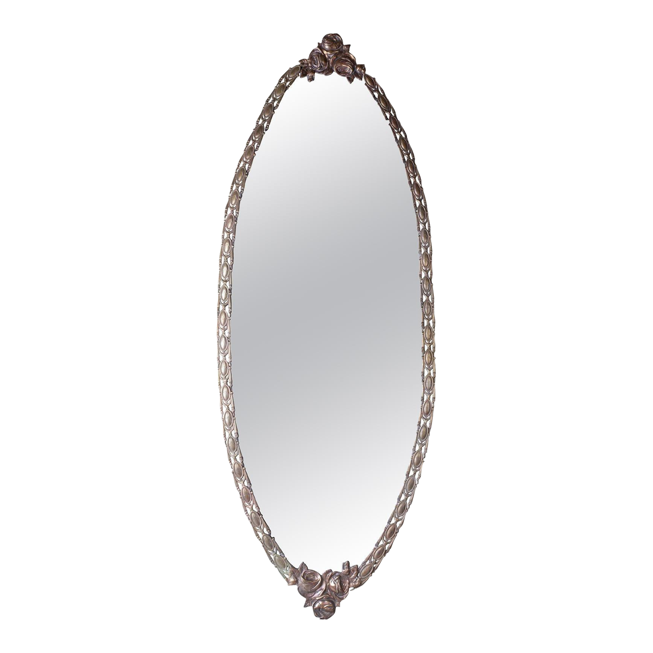 MidCentury Modern Cast Brass Full Length Mirror, 1940s Chairish