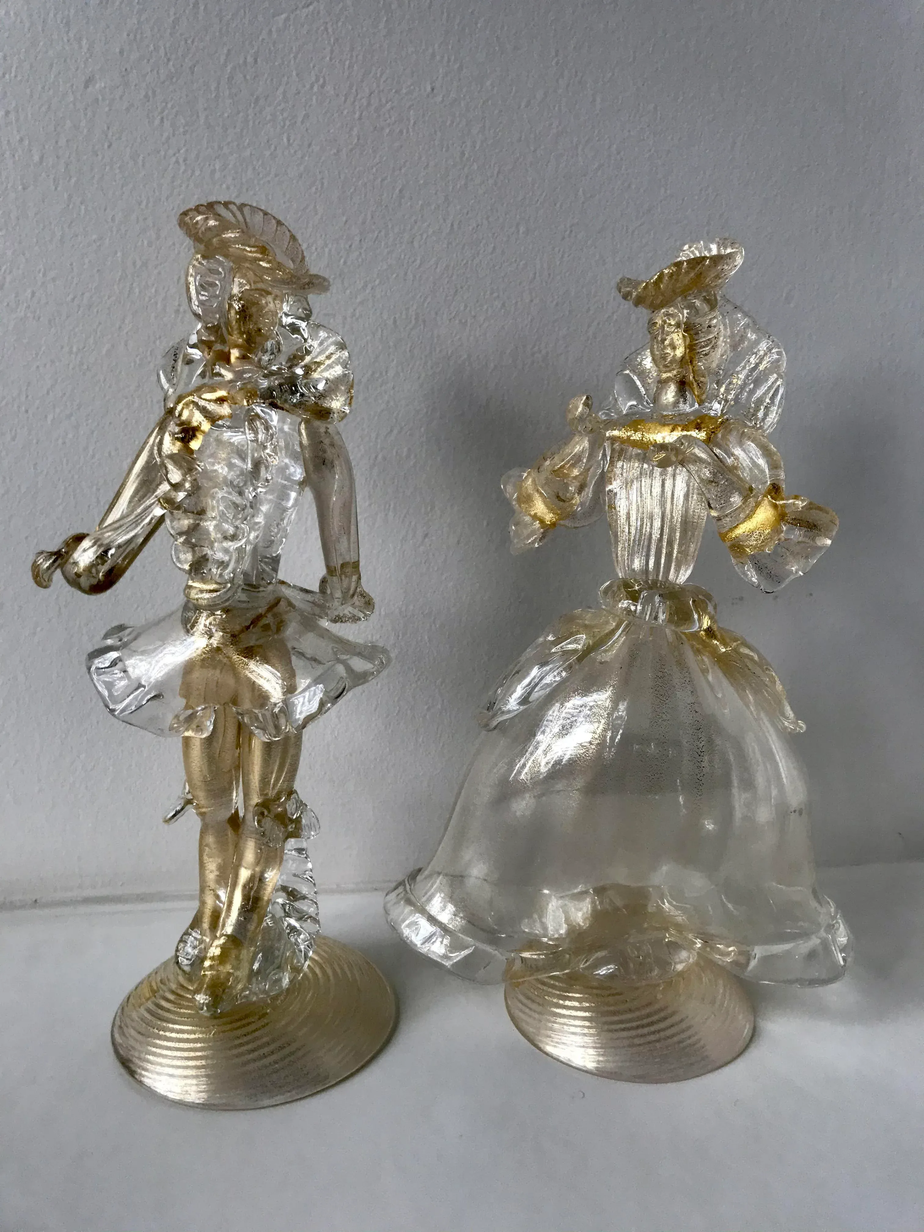 イタリア雑貨・ガラスコレクション【MURANOGLASS 金彩人形　貴公子】 イタリア雑貨・ガラスコレクション【MURANOGLASS 金彩人形 貴公子】