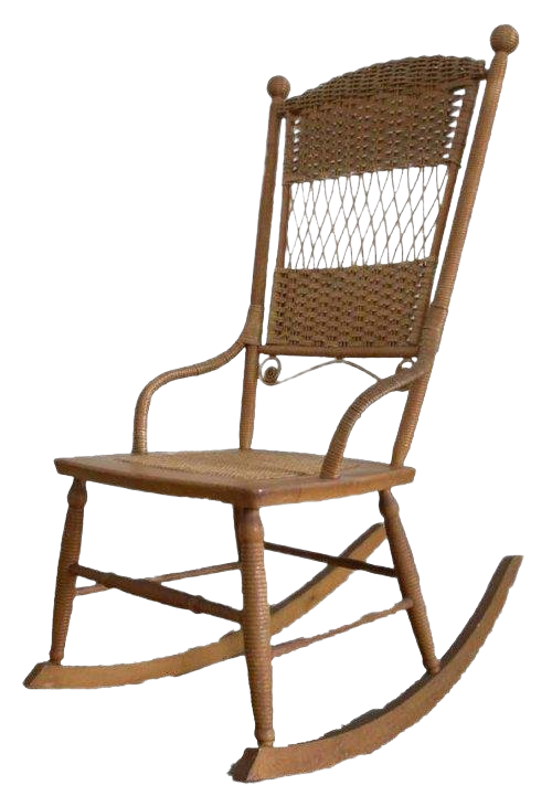 Vintage Wicker Rocking Chair Chairish