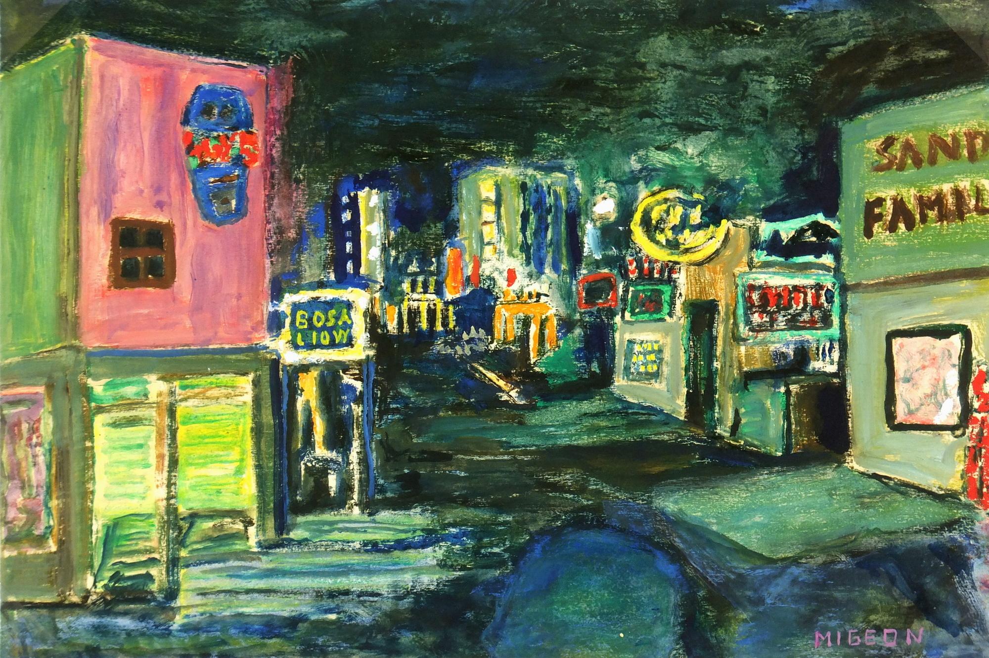 Modern Art Painting Big City Nightlife Chairish