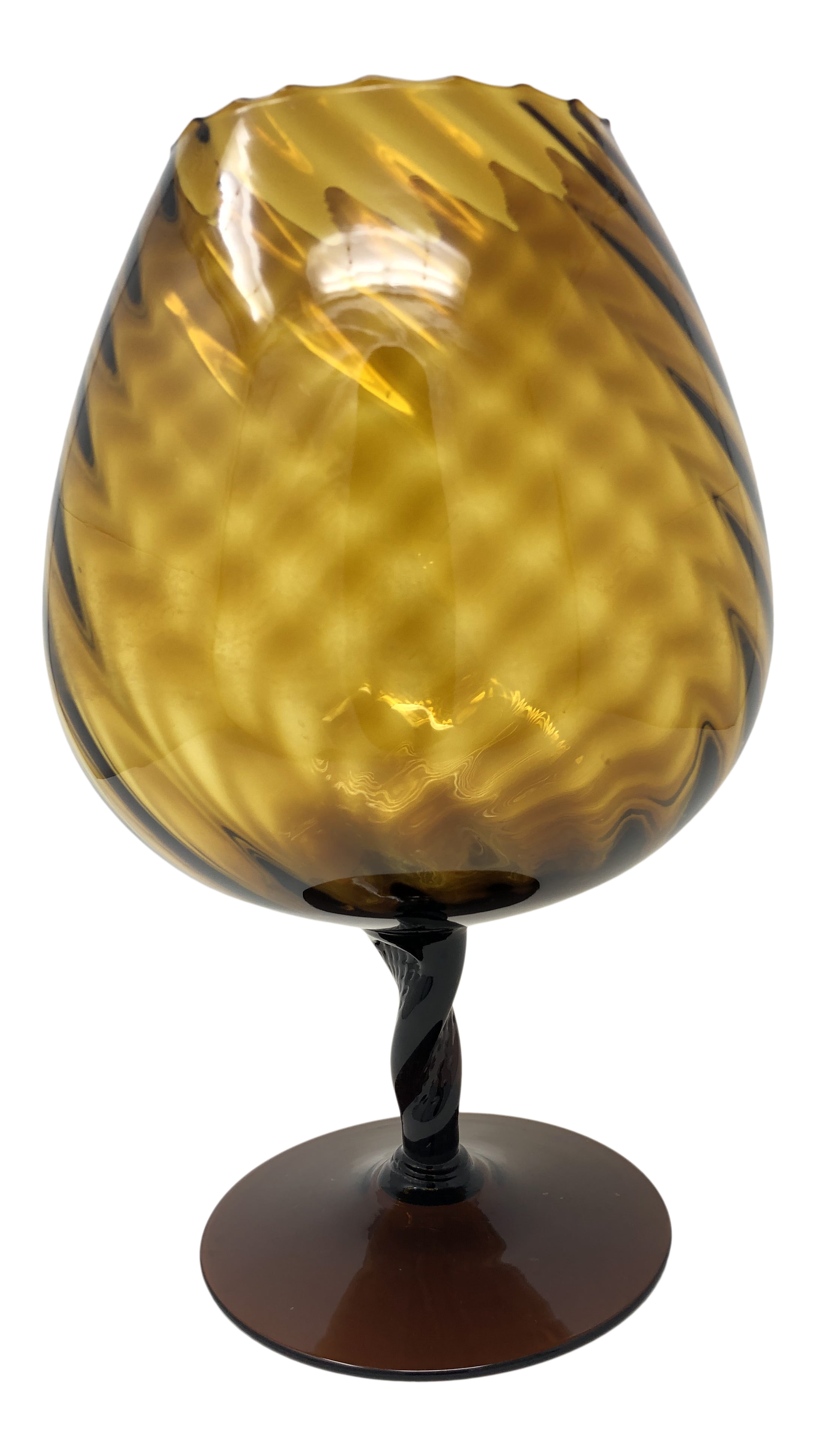 Mid Century Italian Empoli Substantial Brandy Snifter Glass Chairish