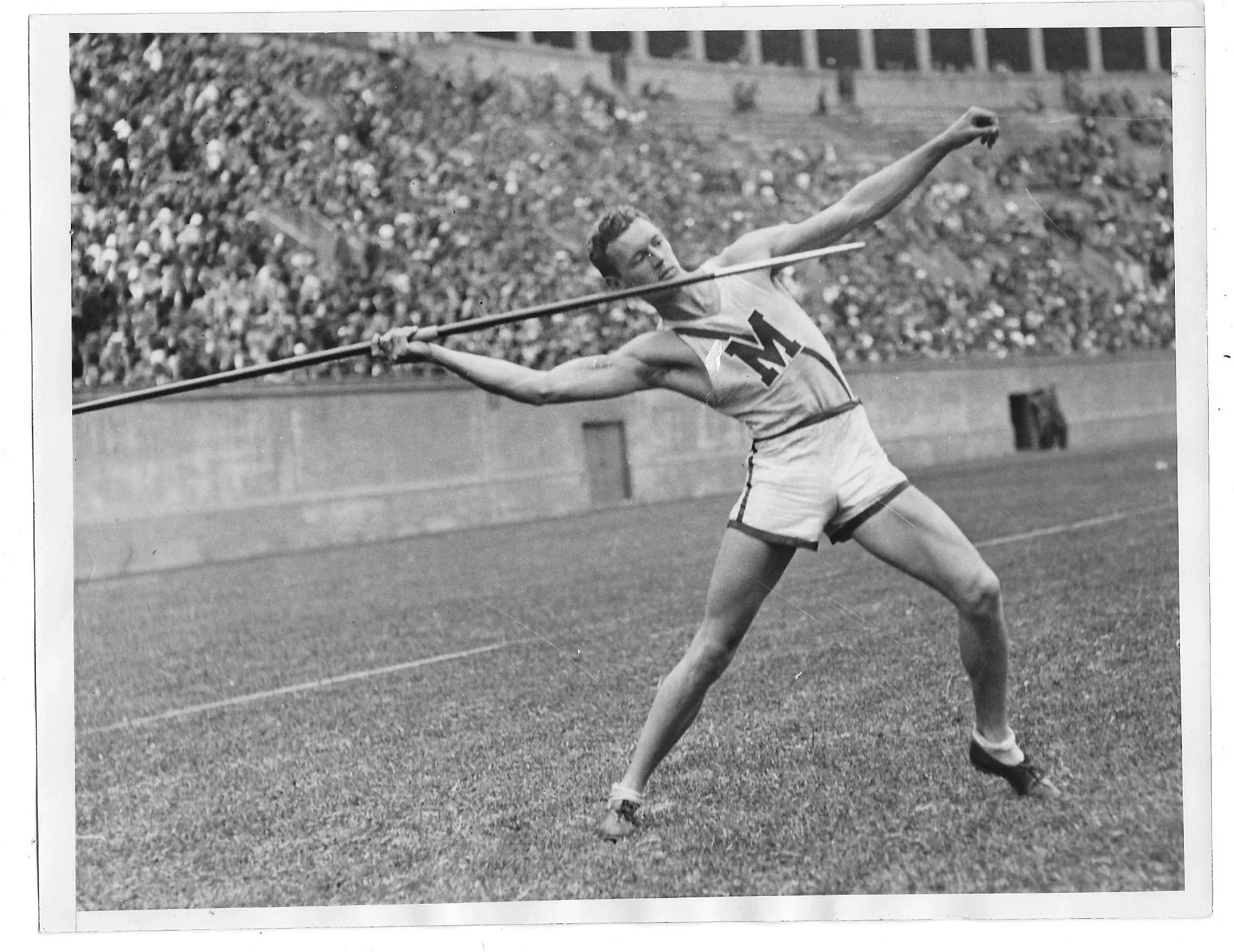 1933 Track & Field Javelin Manhattan College Photograph | Chairish