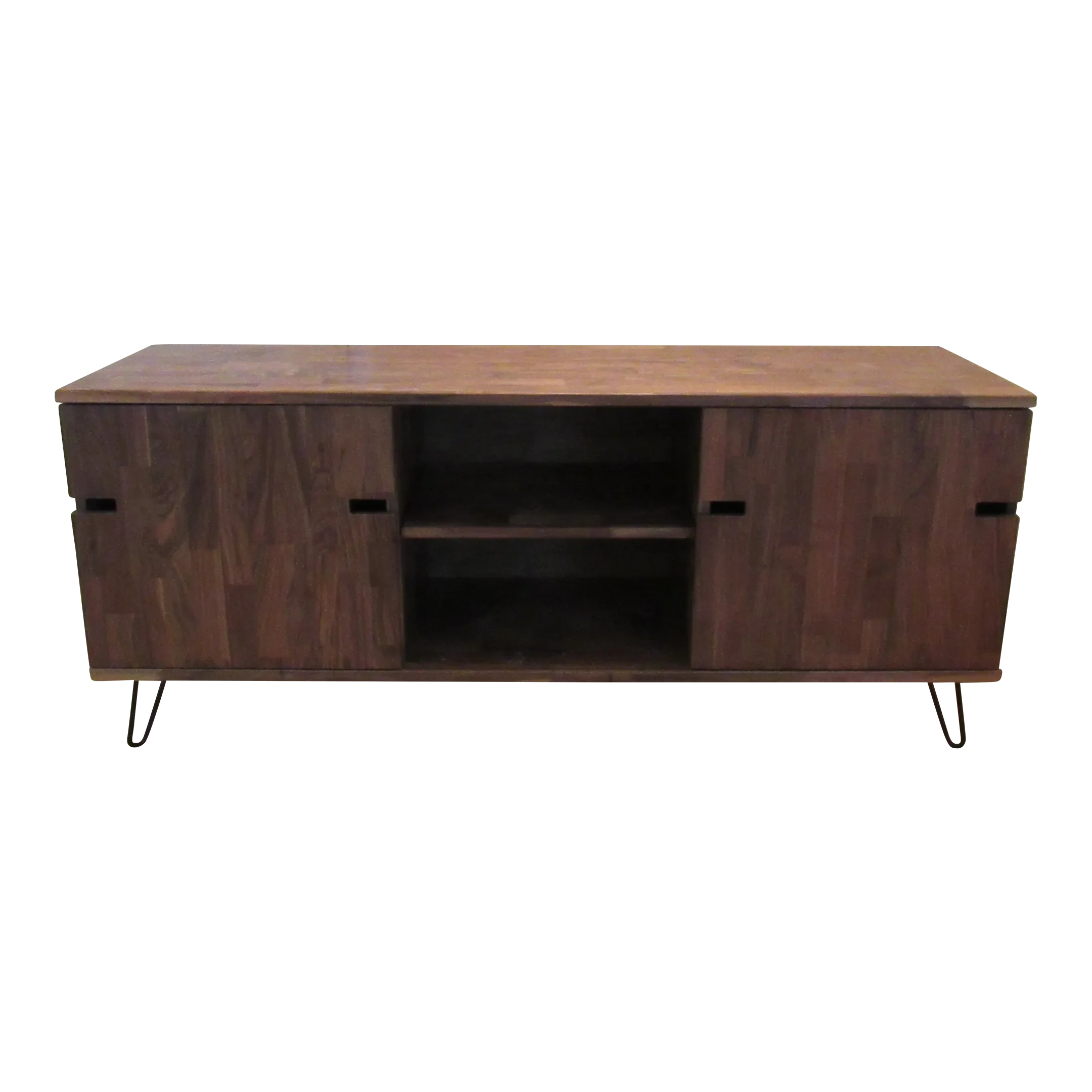 Modern Solid Walnut Sliding Door Sideboard Chairish