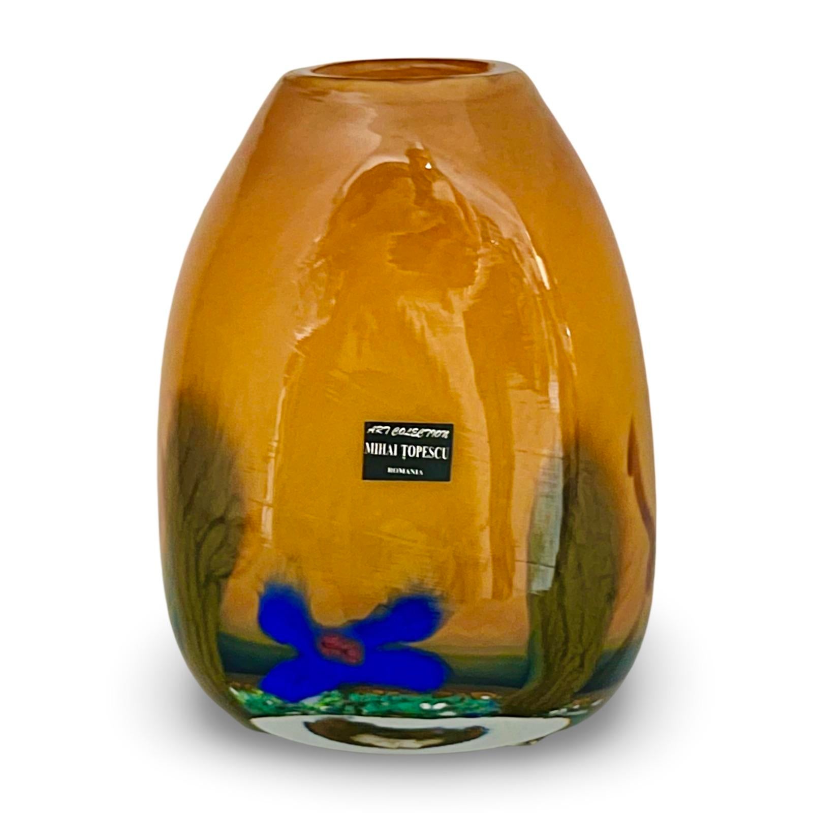 Mihai Topescu アートガラス花瓶 vintage-mihai-topescu-large-