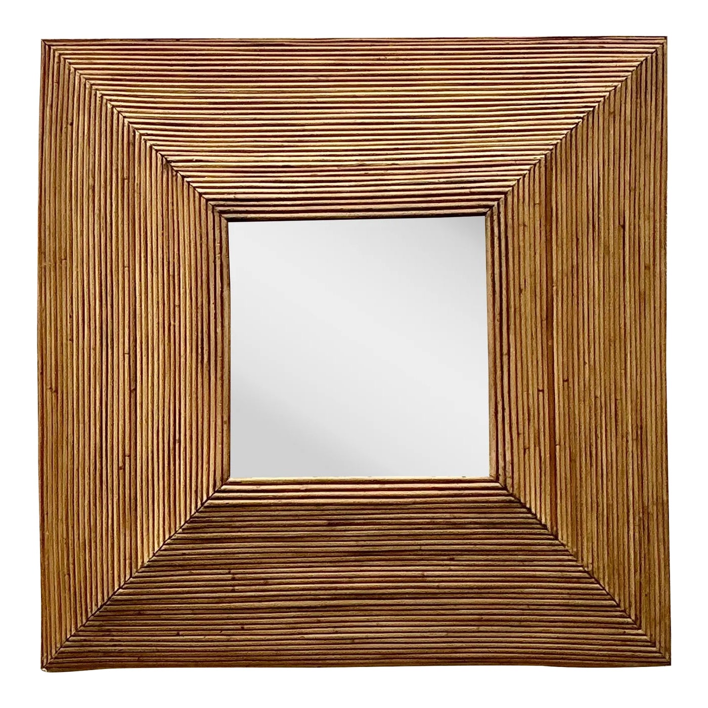 Vintage Coastal Pencil Reed Mirror