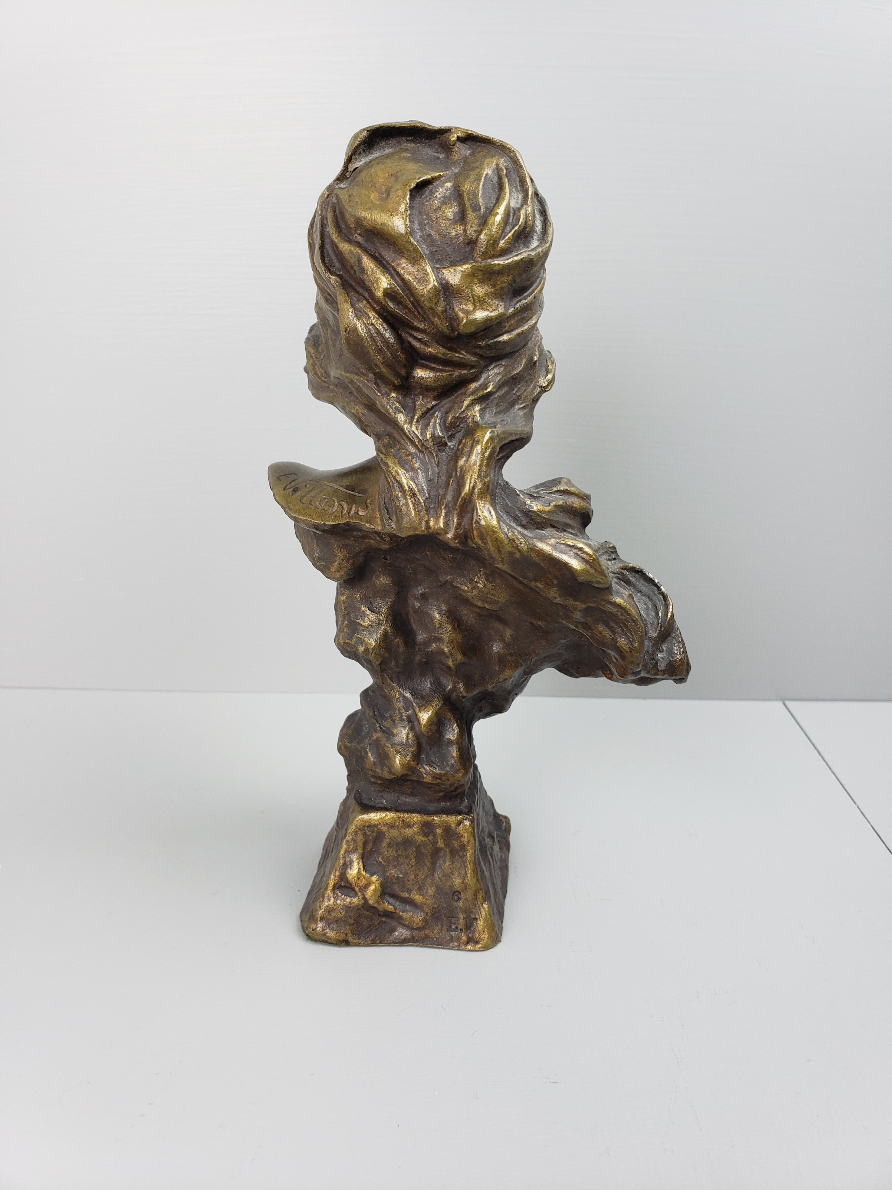 ▼希少 E.Villanis mignon SALON 1896 Emmanuel Villanis - LU - Salon 1896 - Art Nouveau bronze