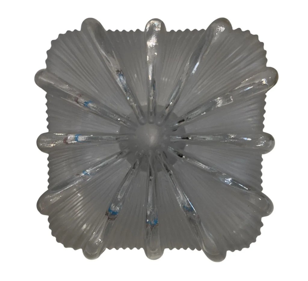 Set of Ten Textured Murano Glass Flush Mounts / Sconces. Italy 