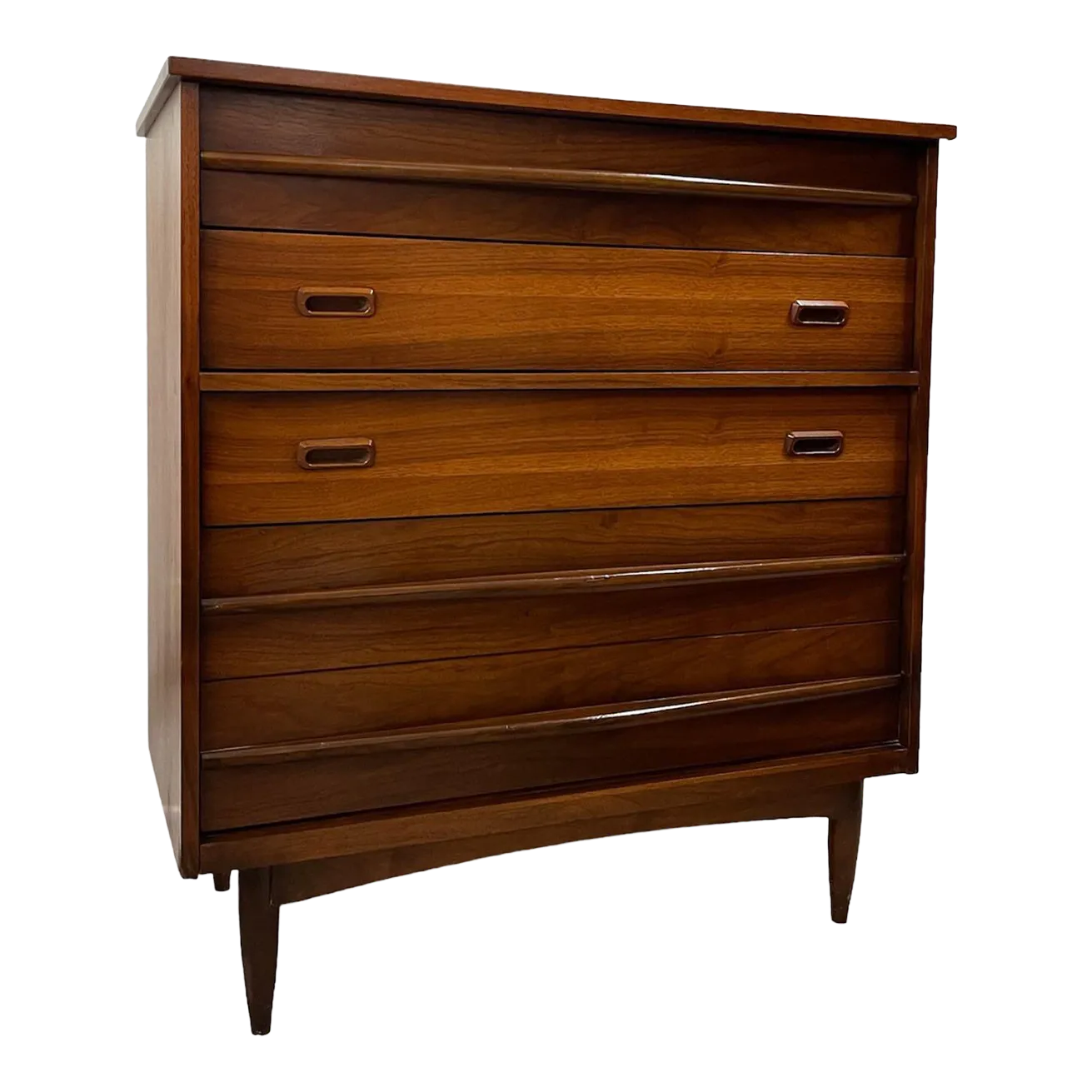 Vintage Mid Century Modern Highboy Dresser With Dovetail Drawers Chairish